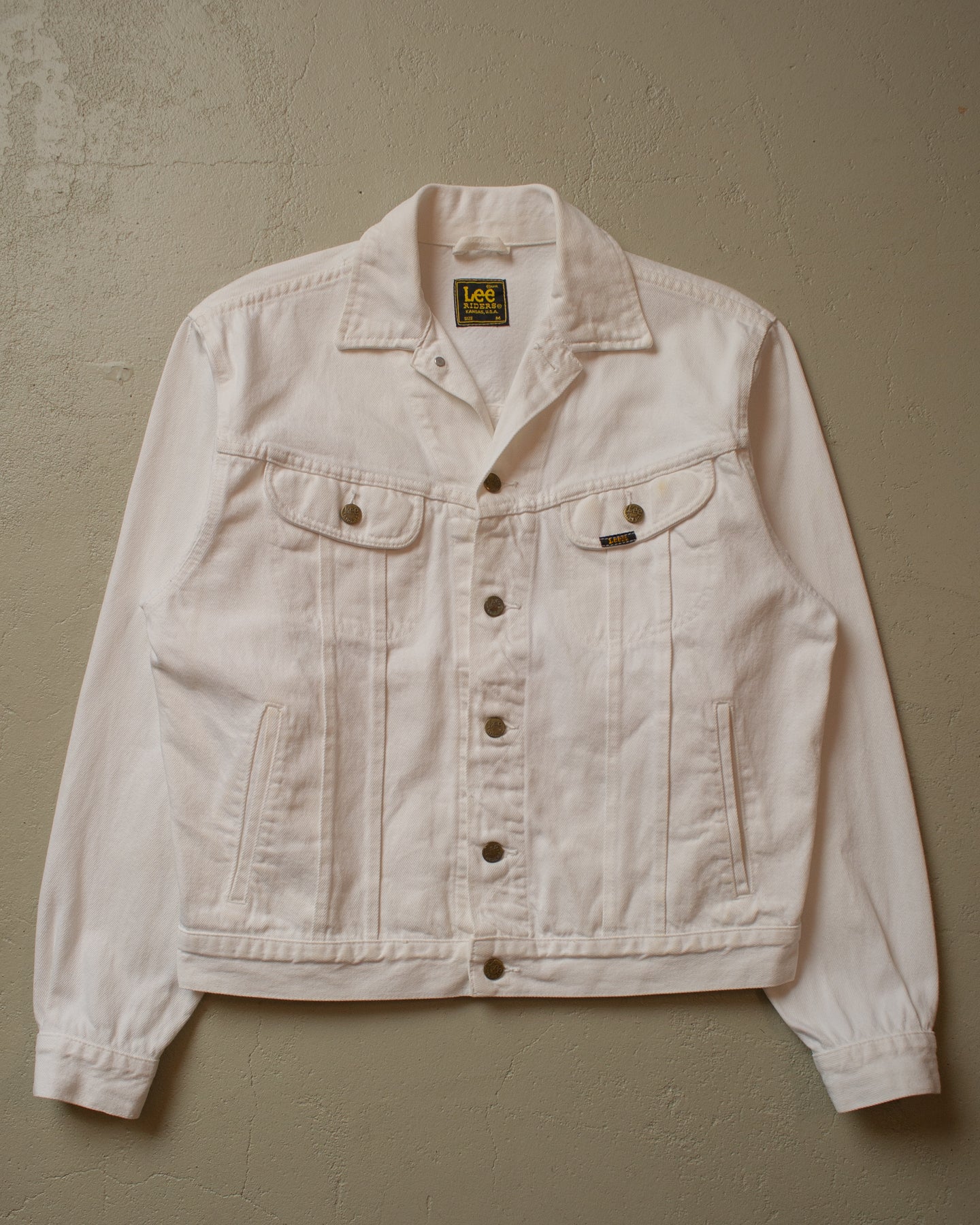 90s Lee Denim Jacket white - M/L