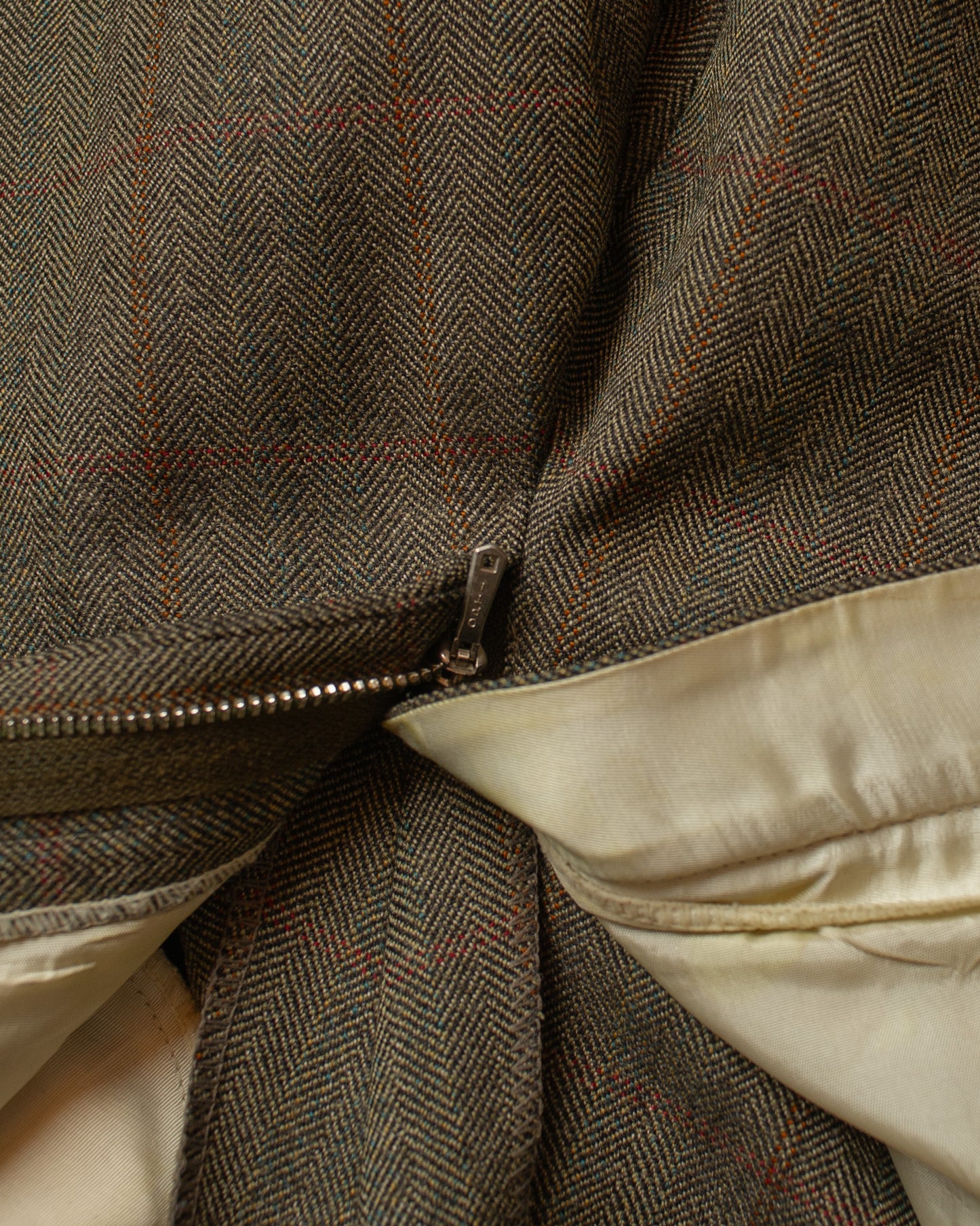 1970s/80s Herringbone Wool Suit grey - M/L