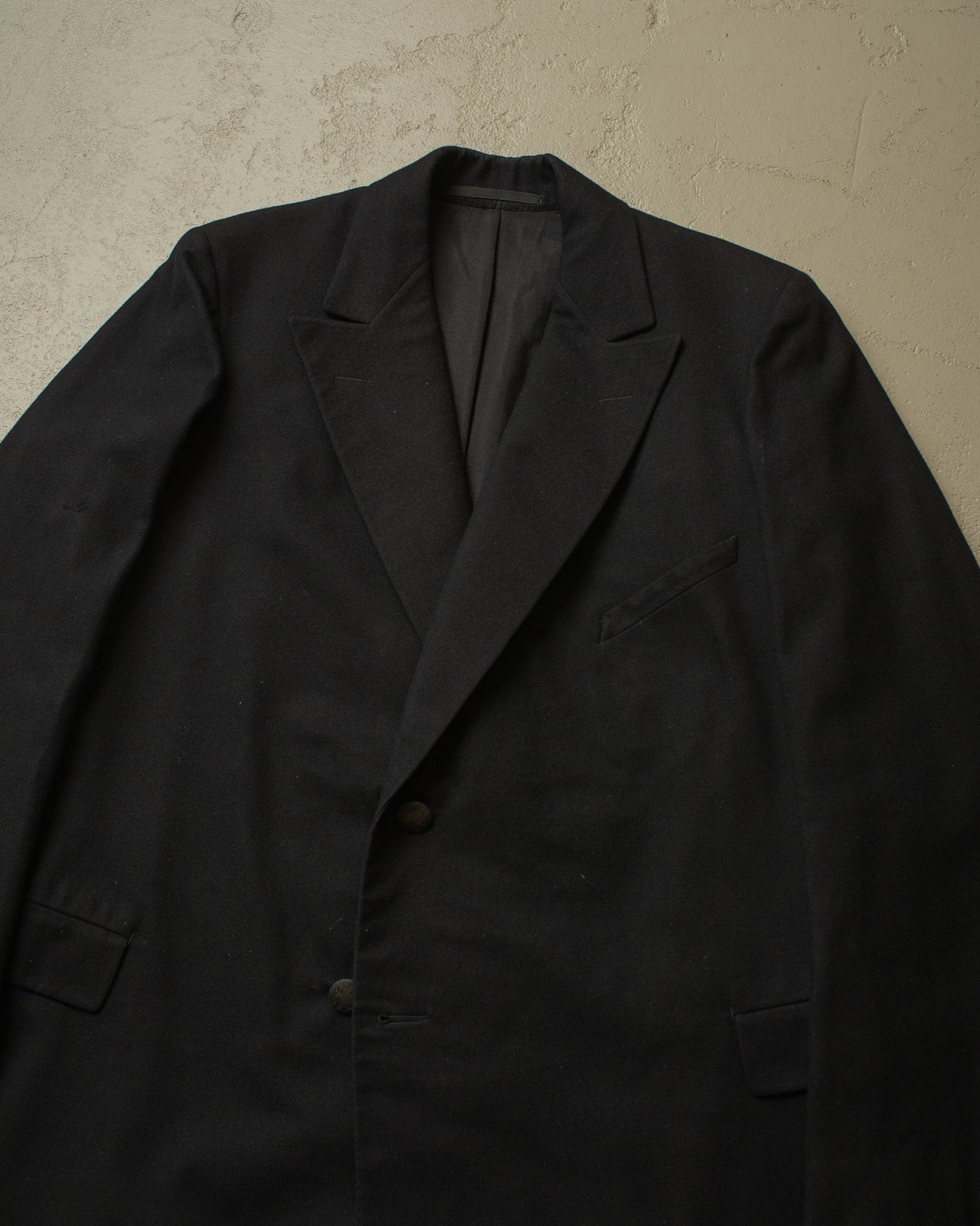 1920s German Three Piece Wool Suit black - M
