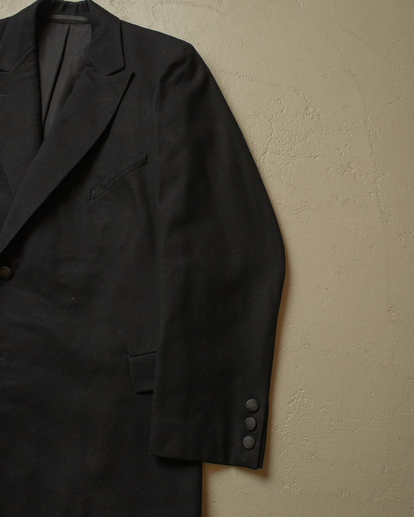 1920s German Three Piece Wool Suit black - M