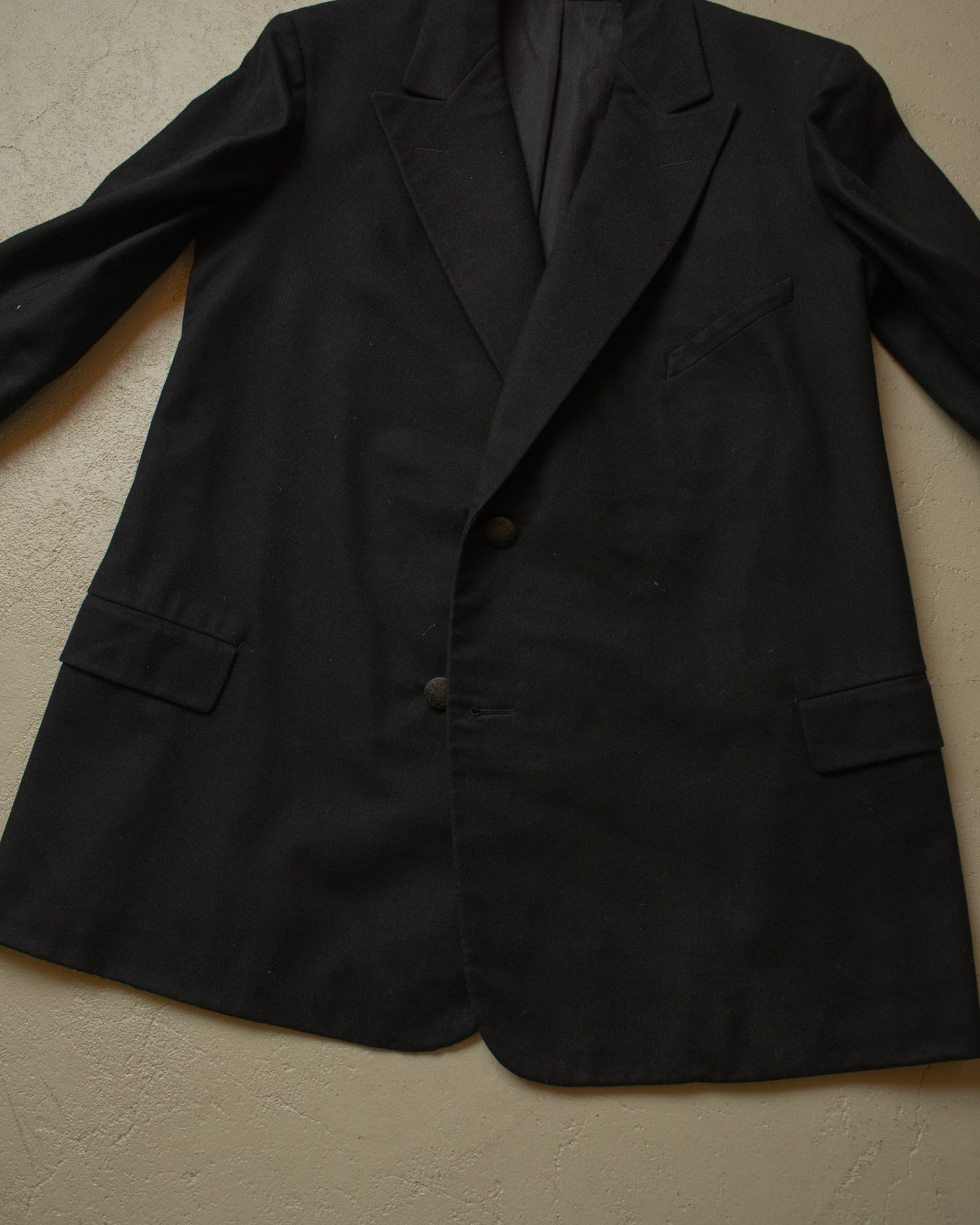 1920s German Three Piece Wool Suit black - M