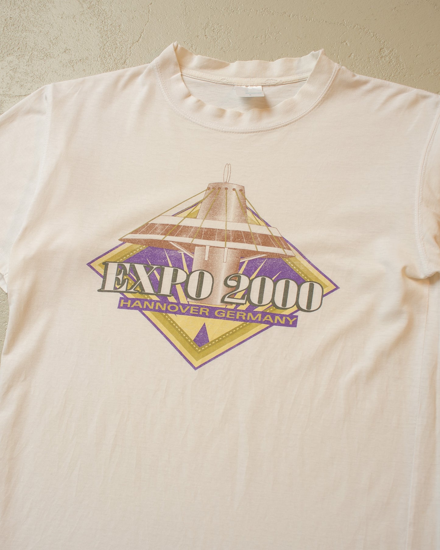 Expo 2000 Hannover distressed Tower T-shirt white - S/M