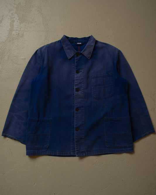 60s/70s Sunfaded Chore Jacket navyblue - M/L