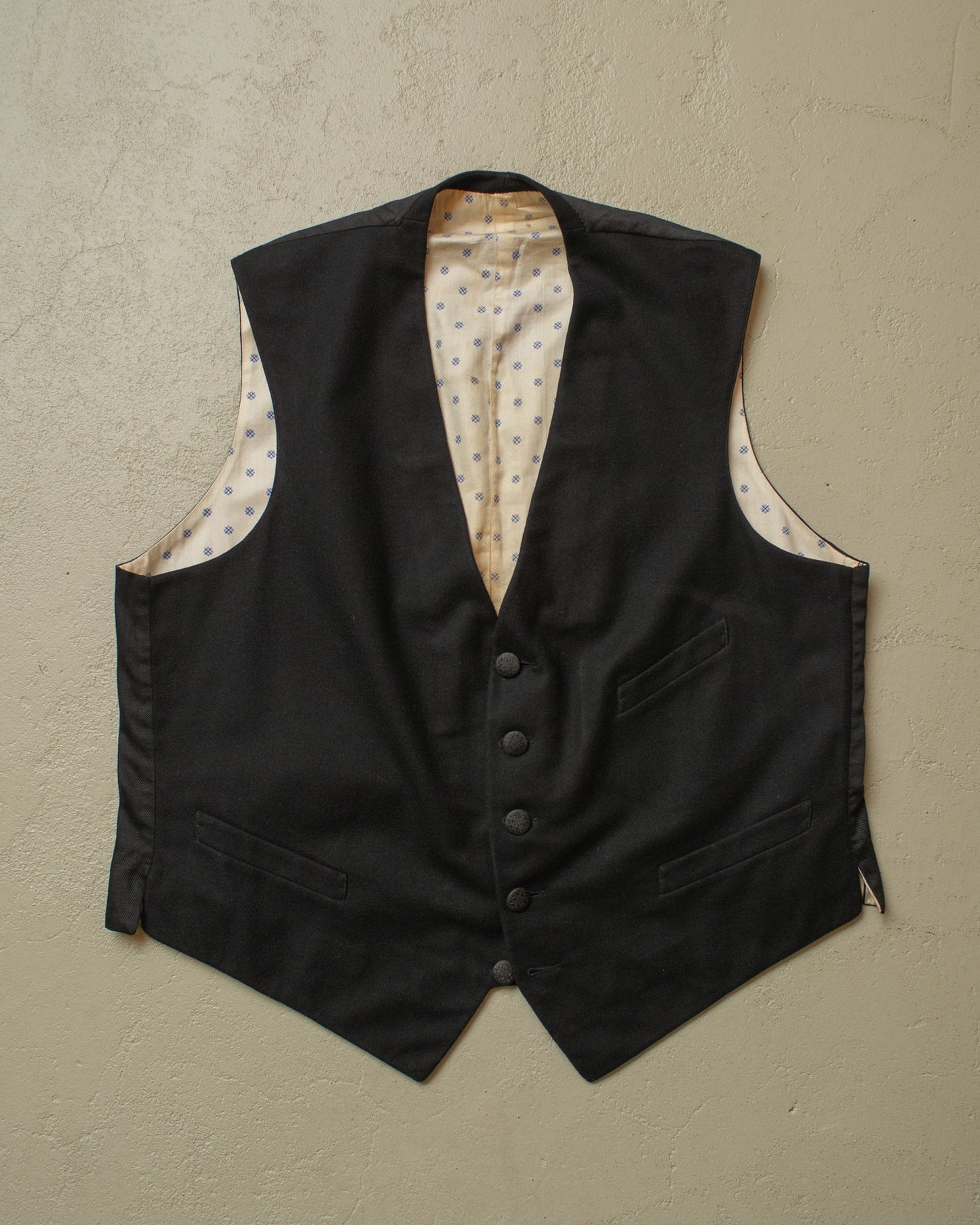 1920s German Three Piece Wool Suit black - M