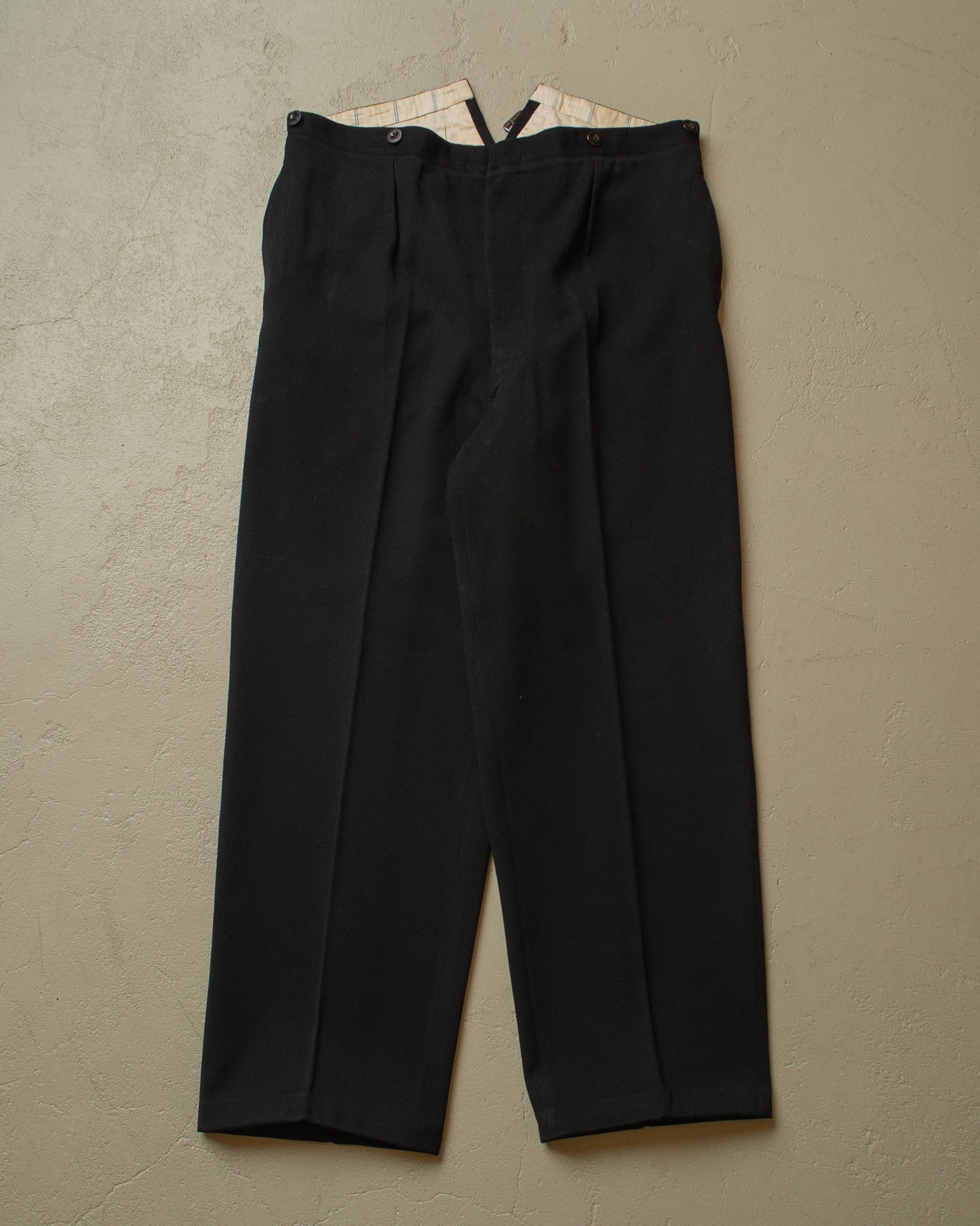 1920s German Three Piece Wool Suit black - M