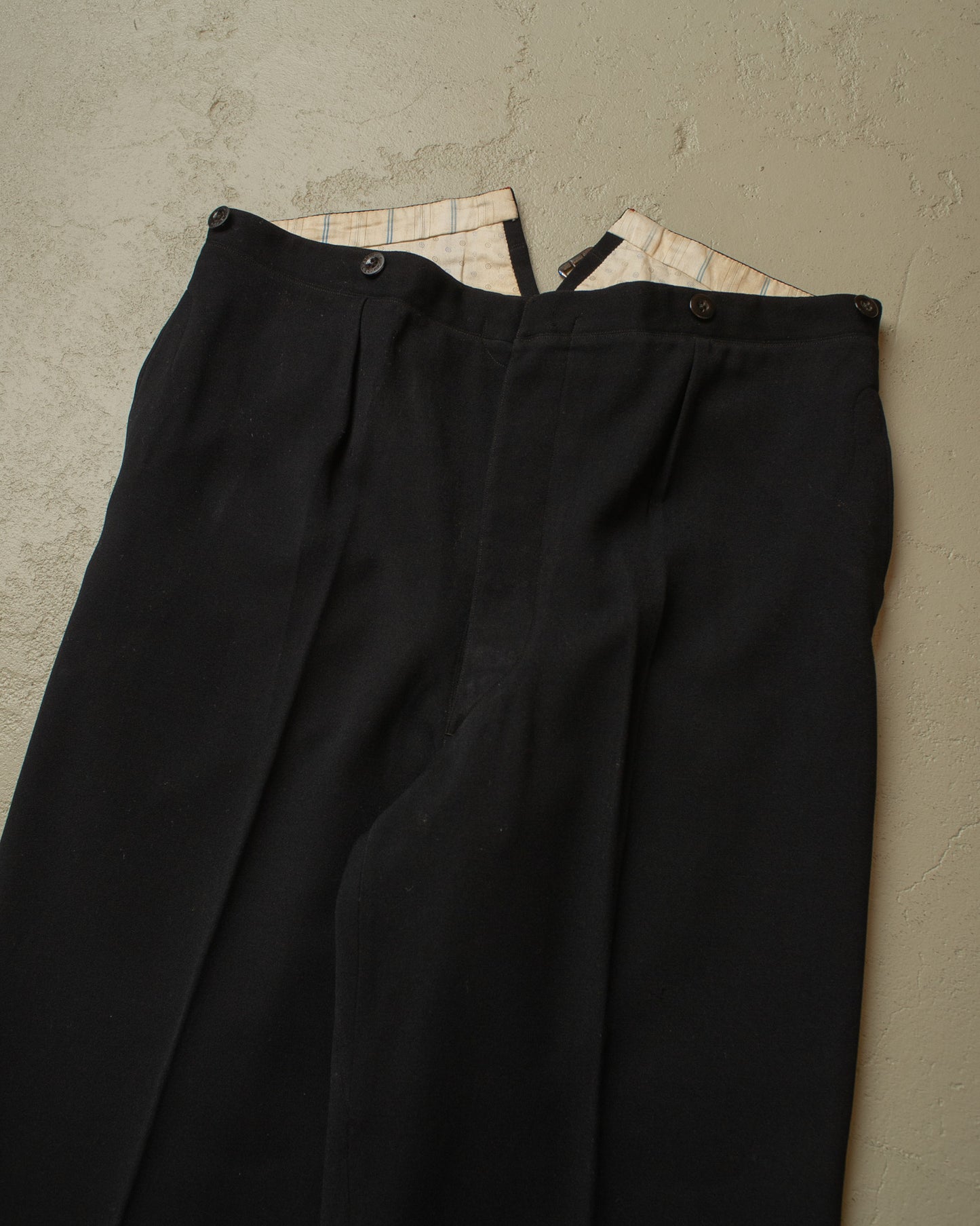 1920s German Three Piece Wool Suit black - M