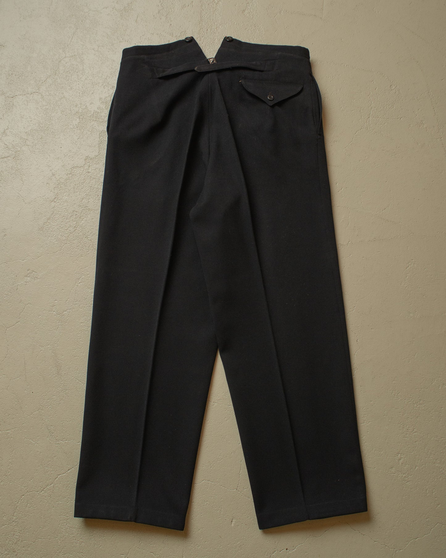 1920s German Three Piece Wool Suit black - M