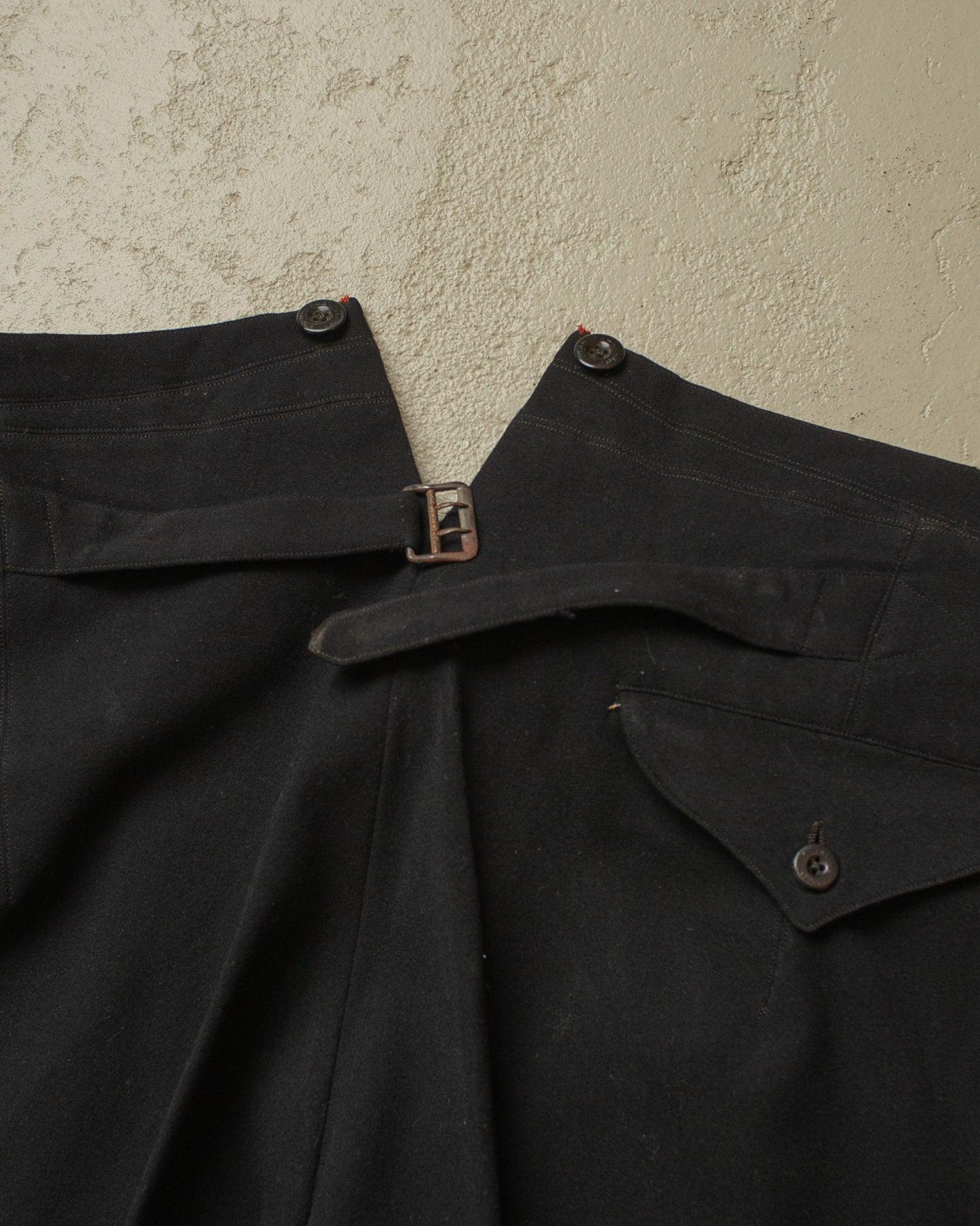 1920s German Three Piece Wool Suit black - M