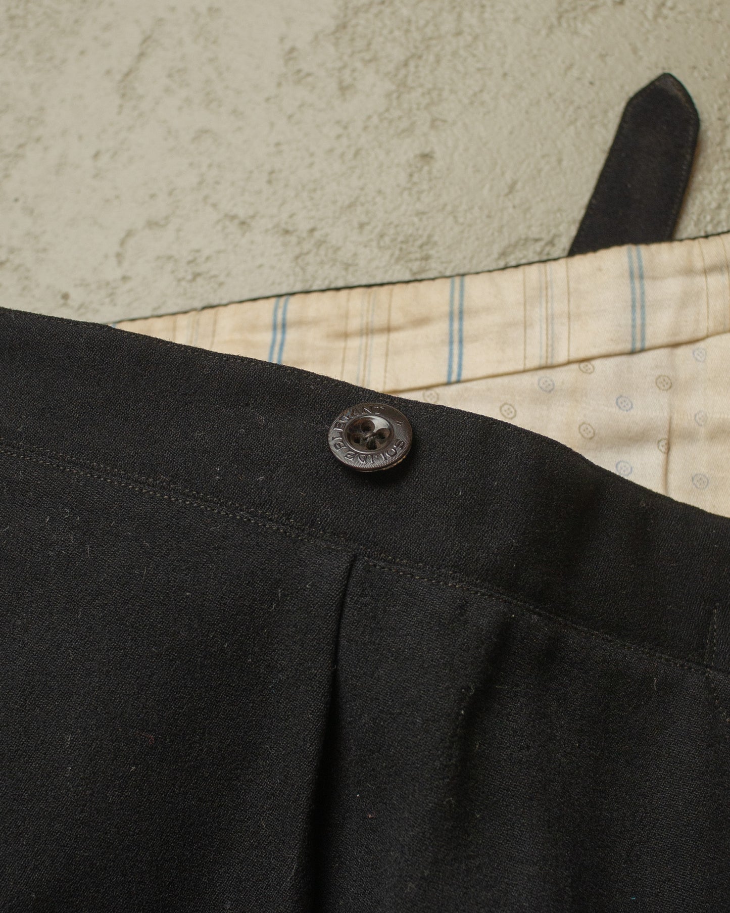 1920s German Three Piece Wool Suit black - M