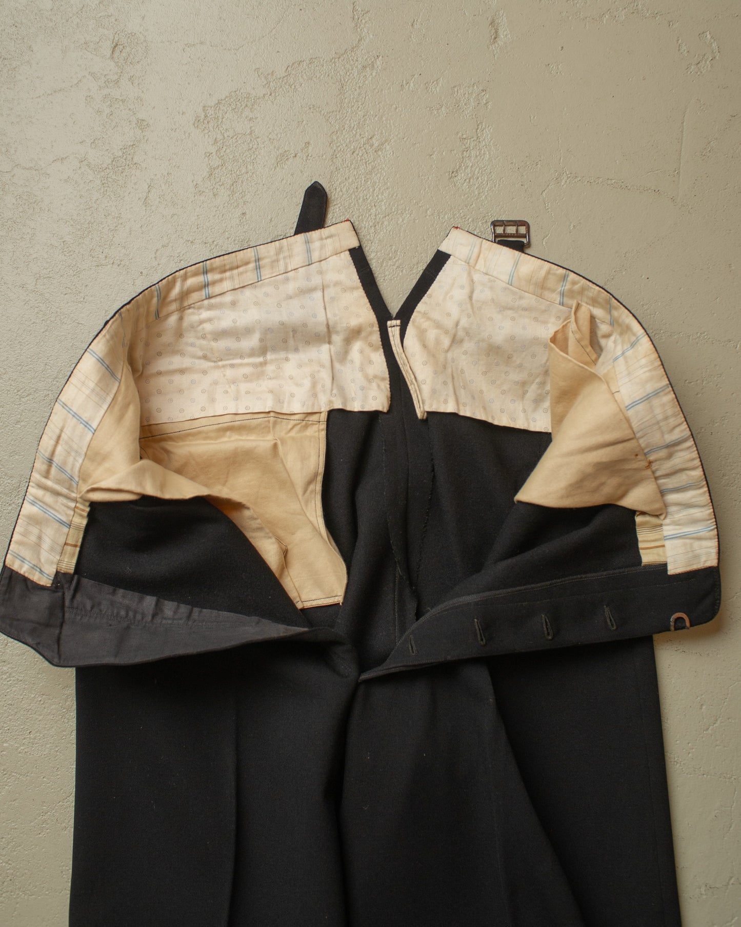 1920s German Three Piece Wool Suit black - M