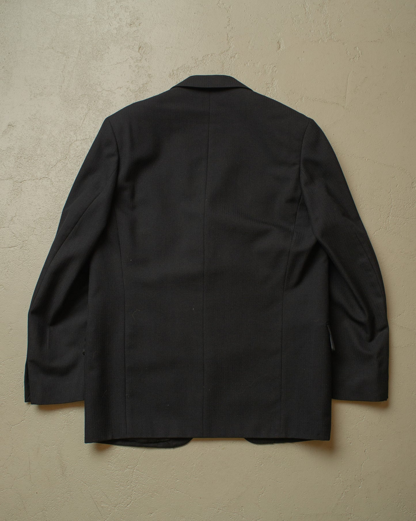 1940s German Herringbone Wool Suit black - M/L