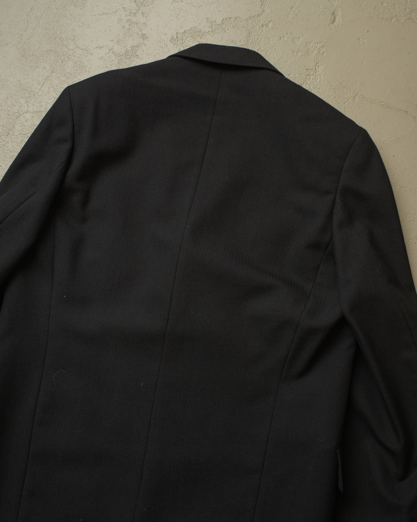 1940s German Herringbone Wool Suit black - M/L