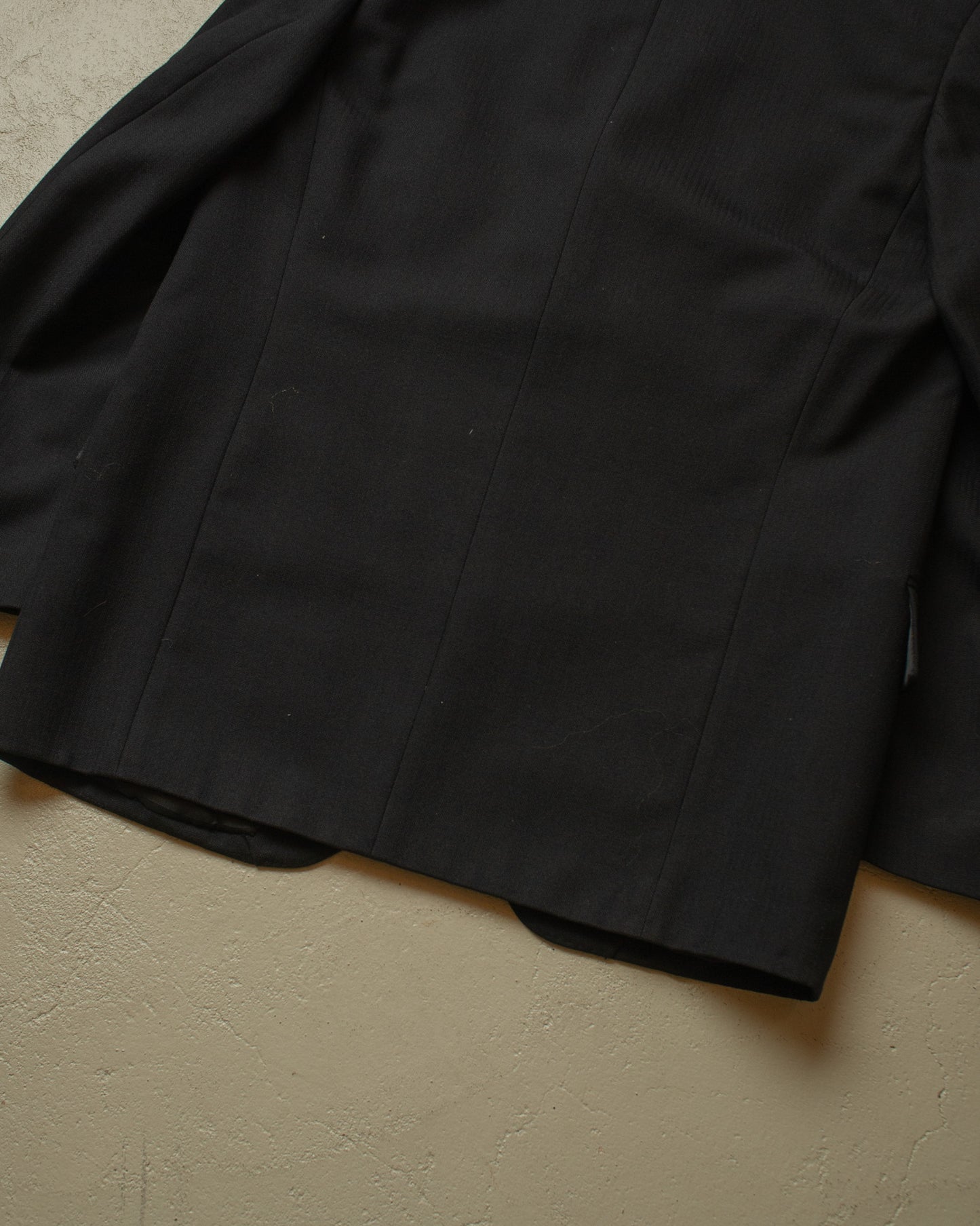 1940s German Herringbone Wool Suit black - M/L