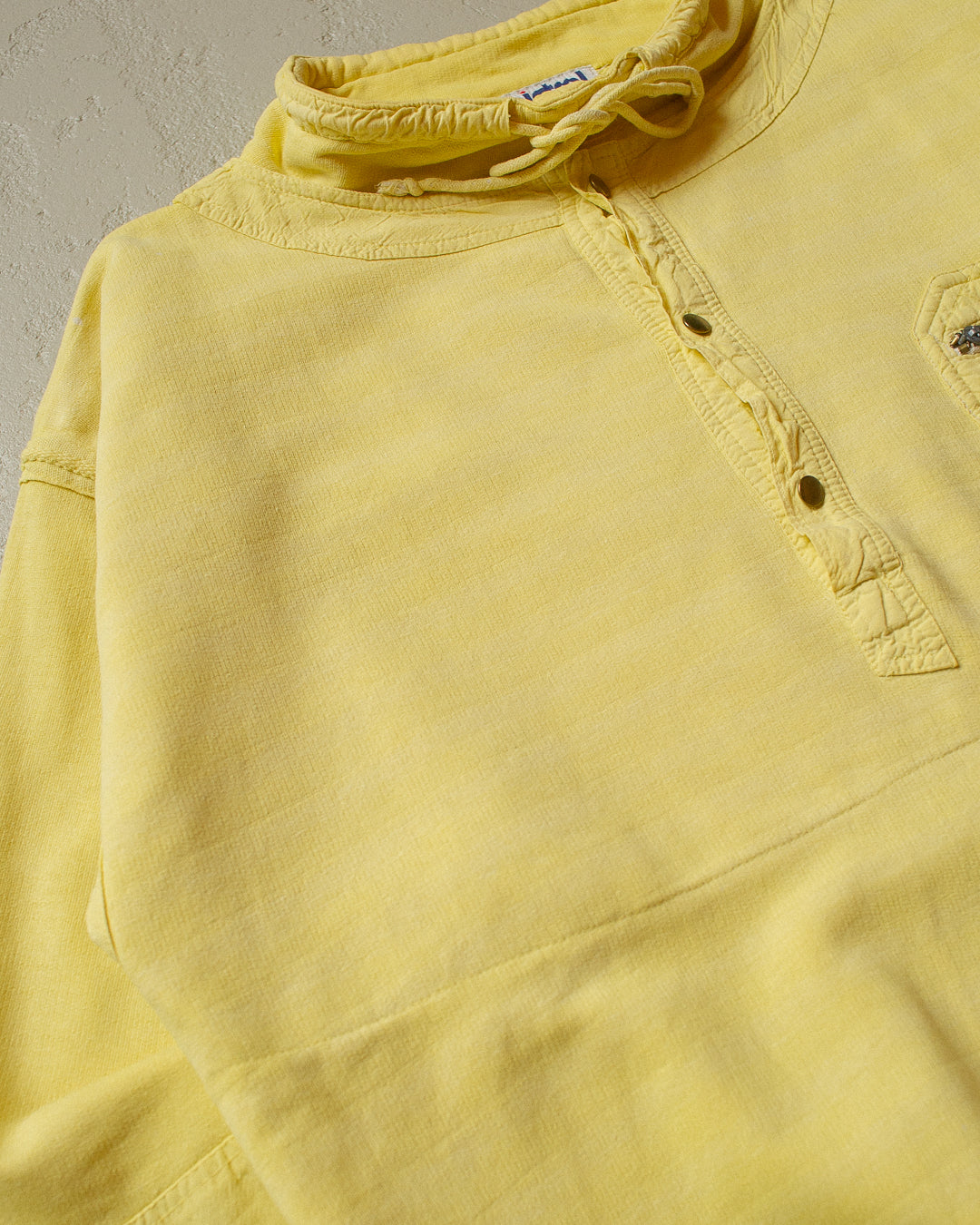 90s Mistral Button Up Sweatshirt yellow - XL