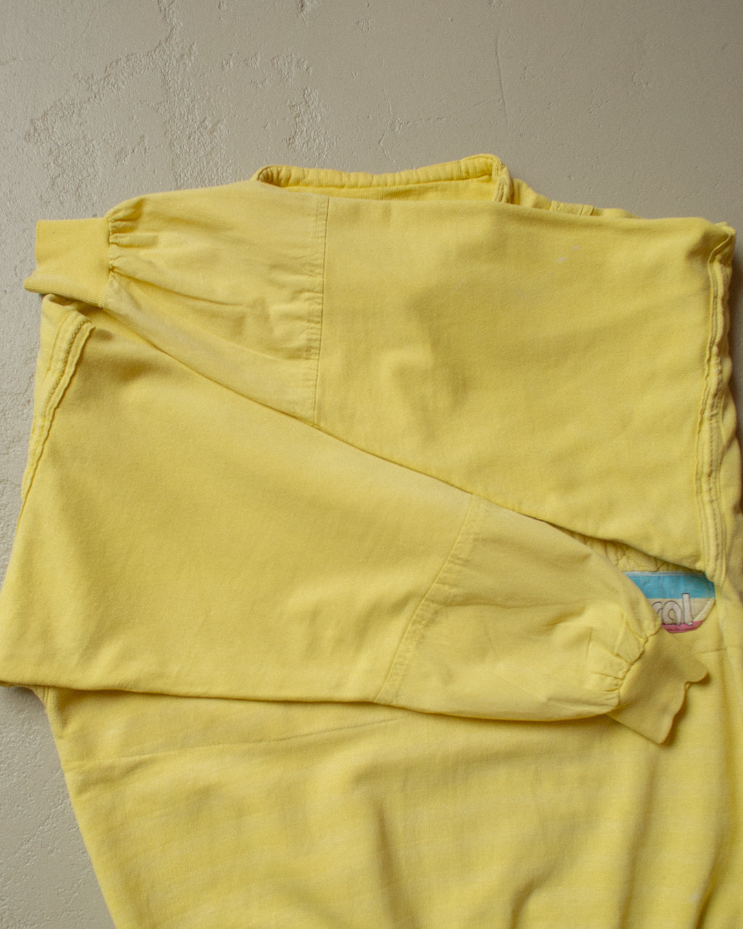 90s Mistral Button Up Sweatshirt yellow - XL