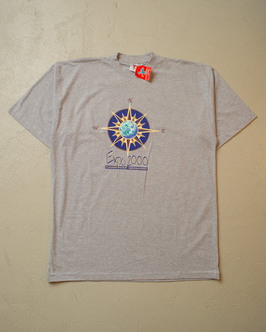 Deadstock Expo 2000 Hannover Compass T-shirt grey - XXL