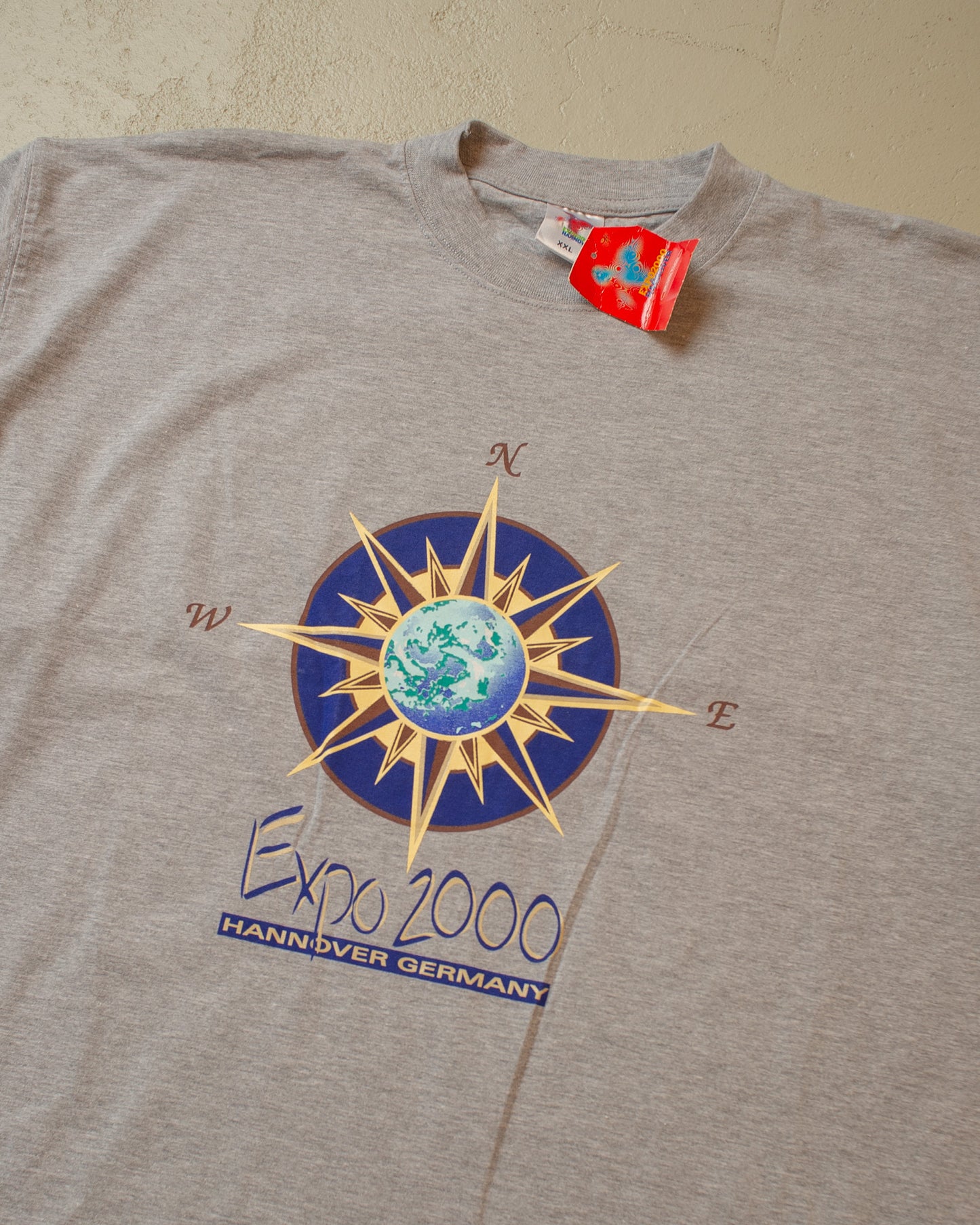 Deadstock Expo 2000 Hannover Compass T-shirt grey - XXL