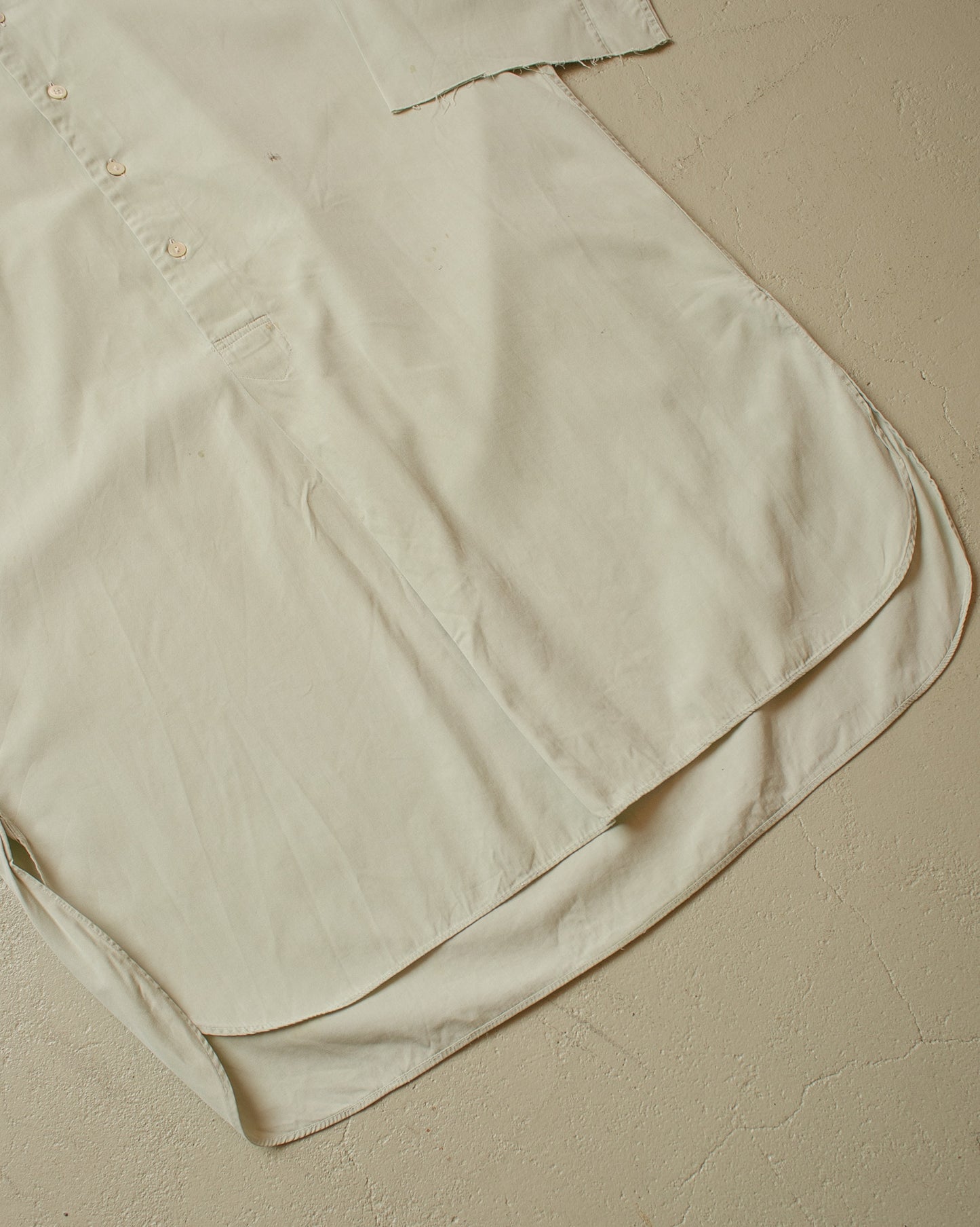 1940s German Bartling Cut off Dress Shirt light green - M/L