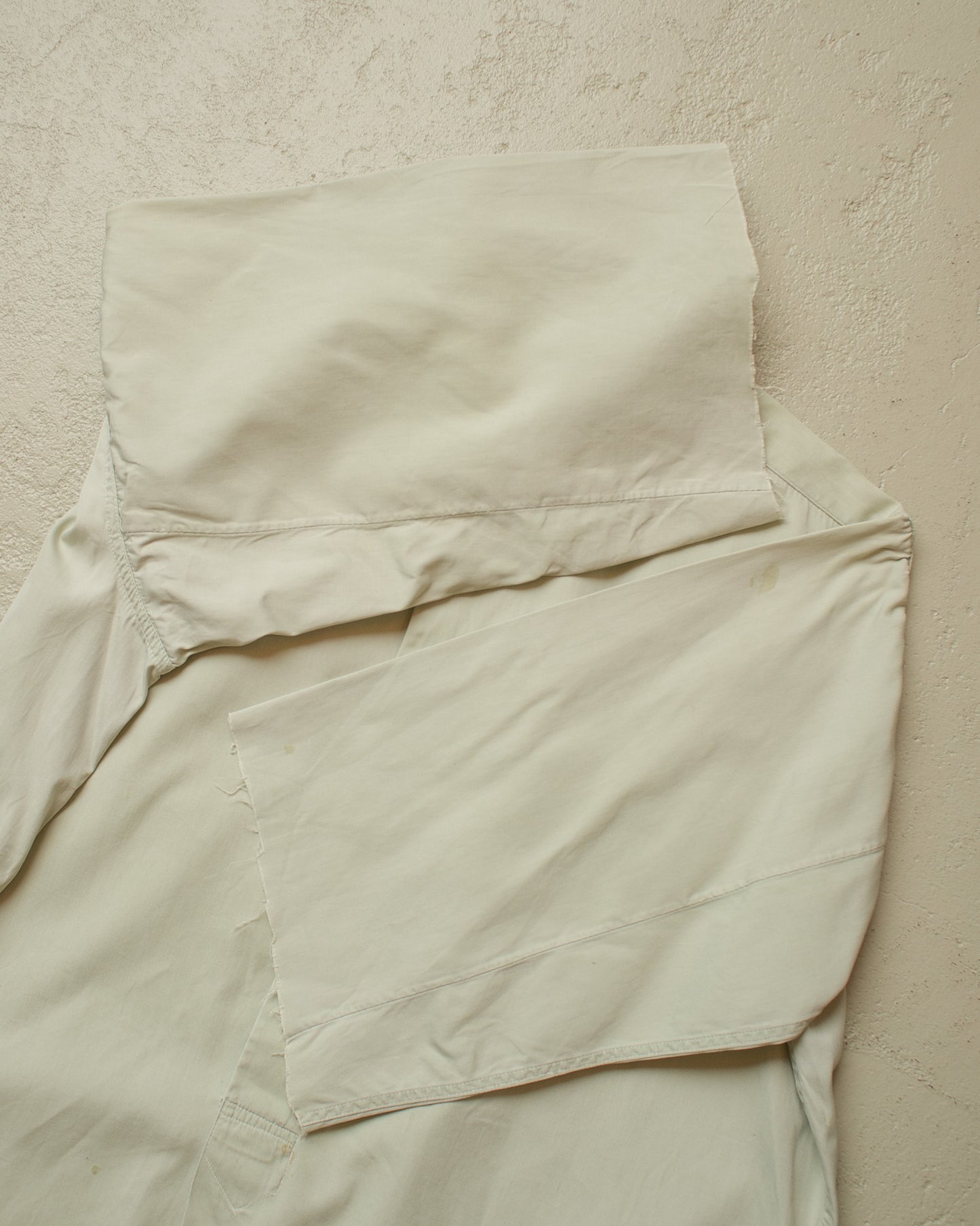 1940s German Bartling Cut off Dress Shirt light green - M/L