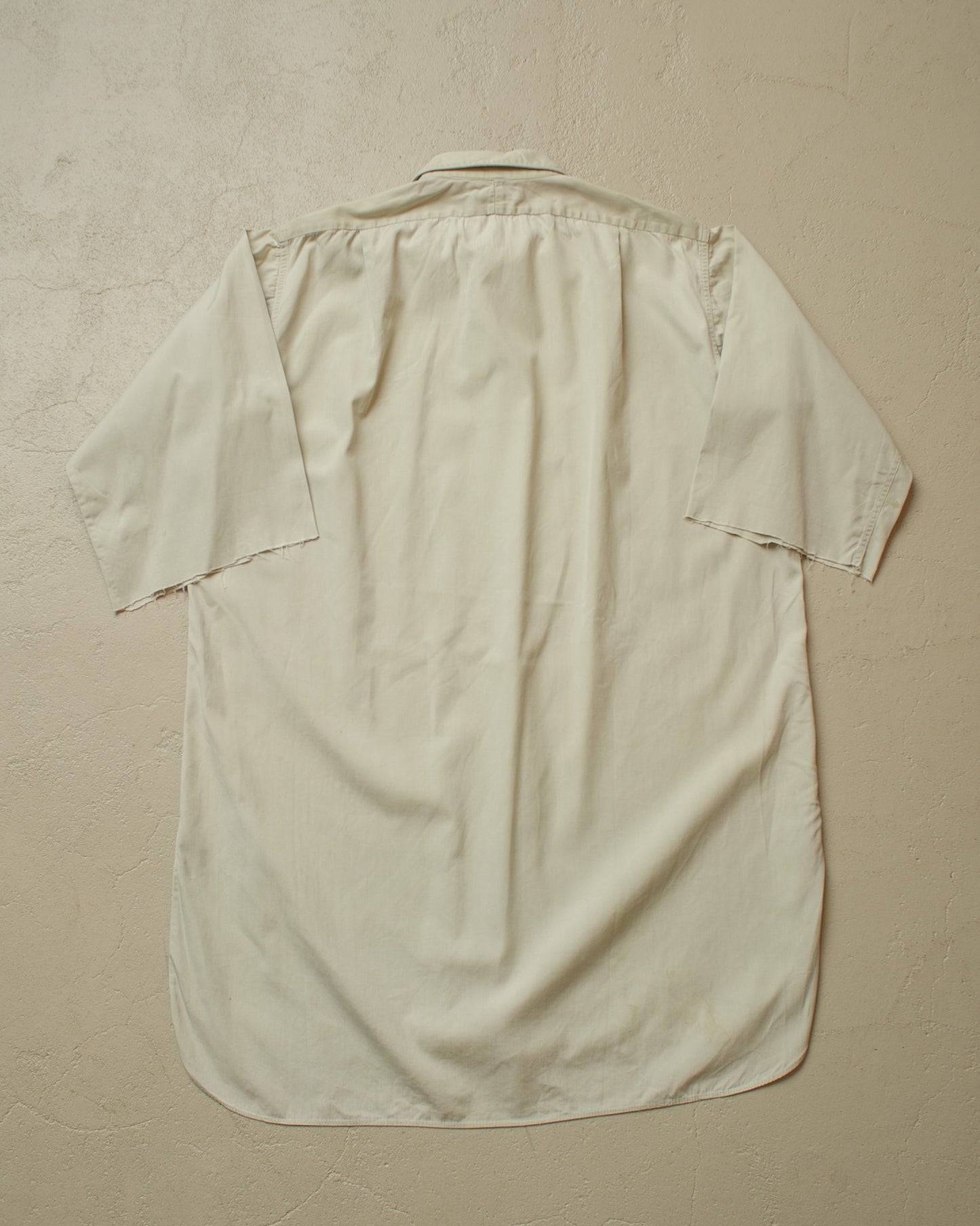 1940s German Bartling Cut off Dress Shirt light green - M/L