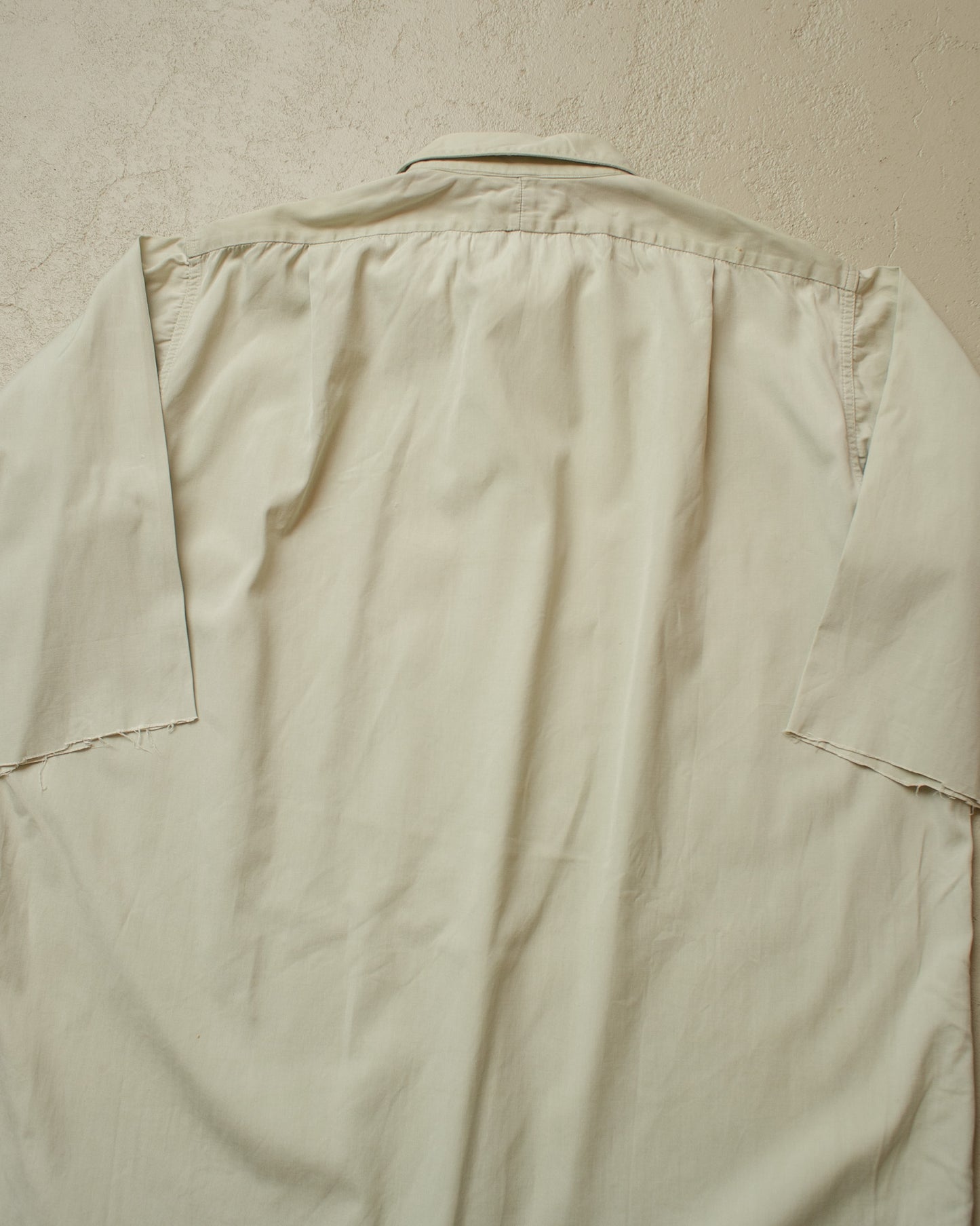 1940s German Bartling Cut off Dress Shirt light green - M/L