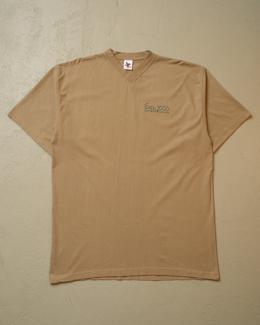 Expo 2000 Hannover V-Neck T-shirt beige - XXL