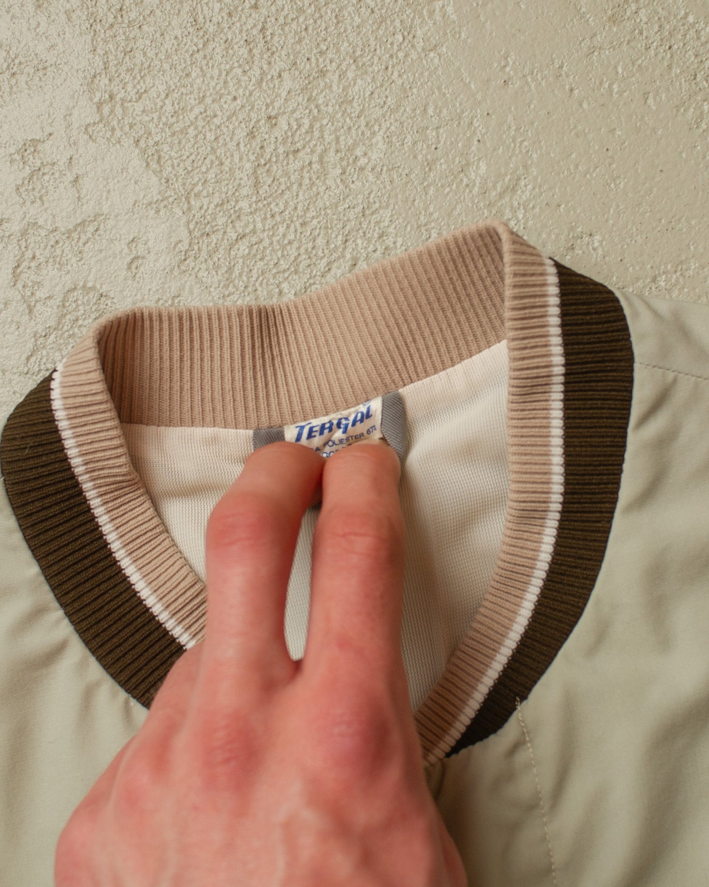 1960s European Windbreaker Jacket beige - L