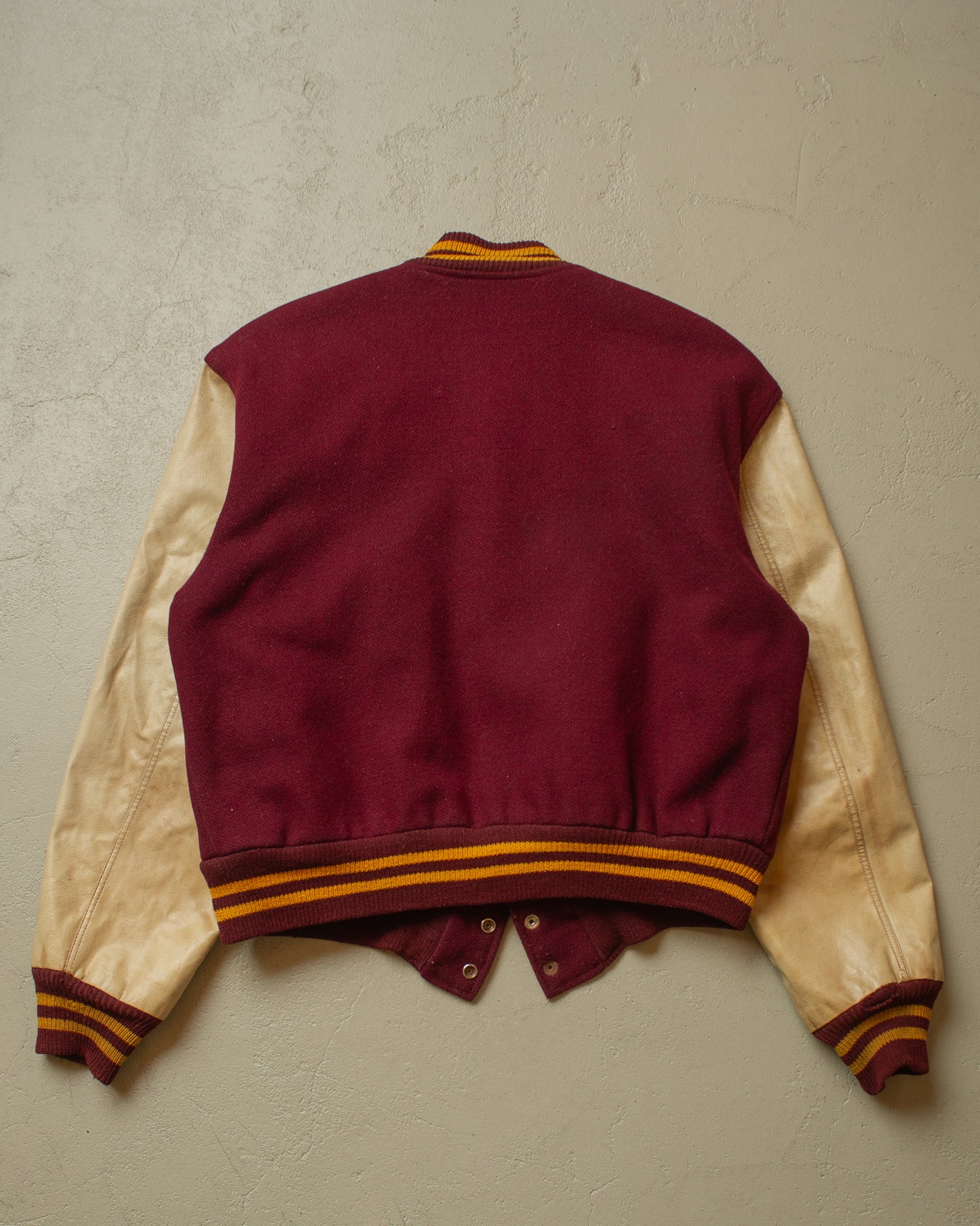 1980s Champion Varsity Jacket burgundy - L/XL
