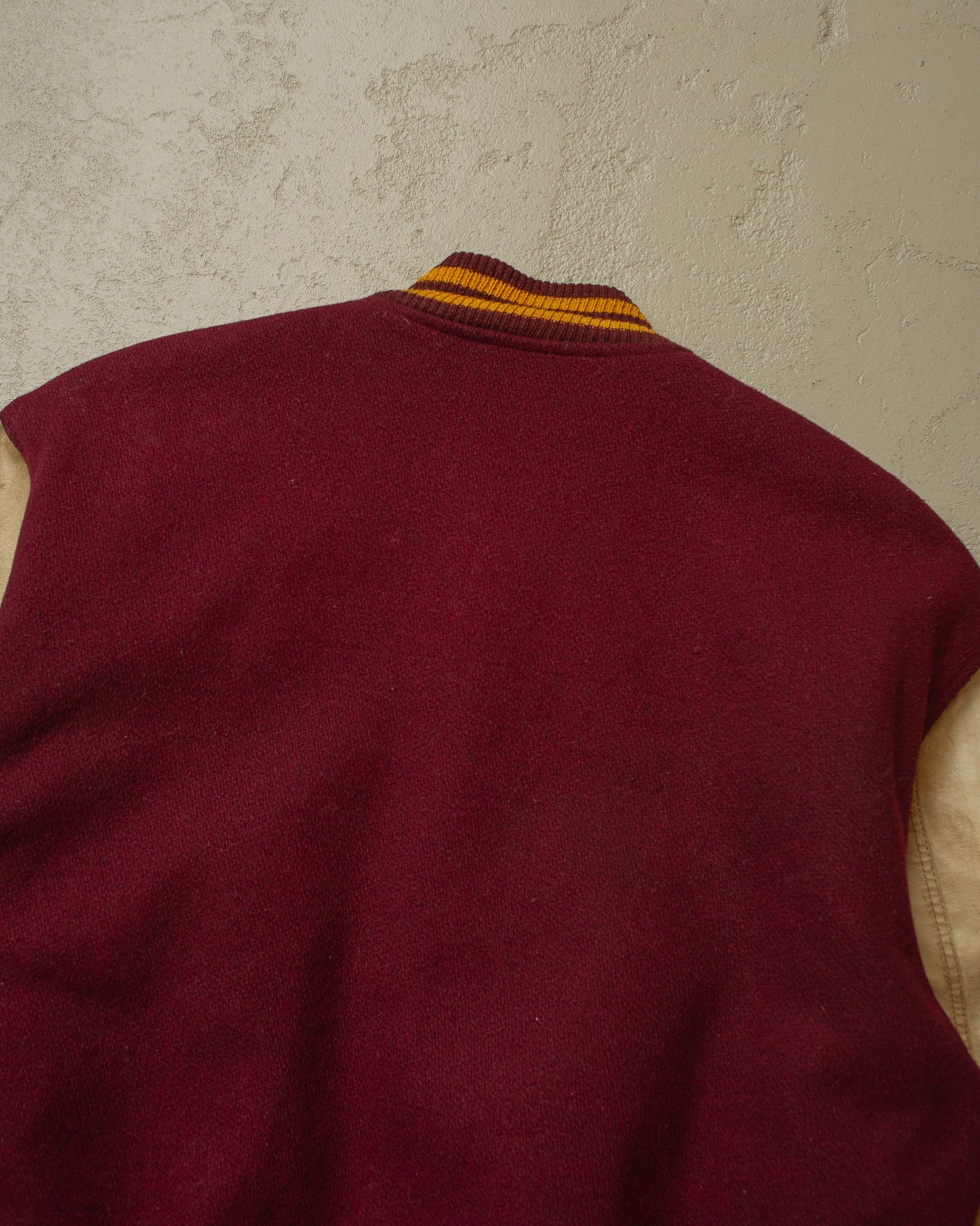 1980s Champion Varsity Jacket burgundy - L/XL