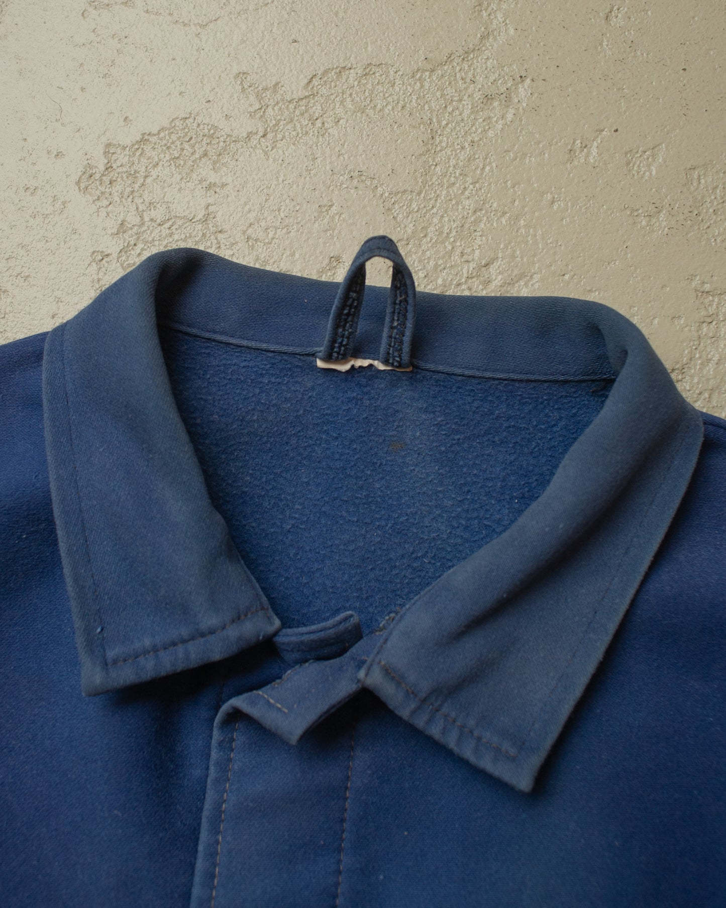 1970s/80s German Faded Moleskin Work Jacket blue - L