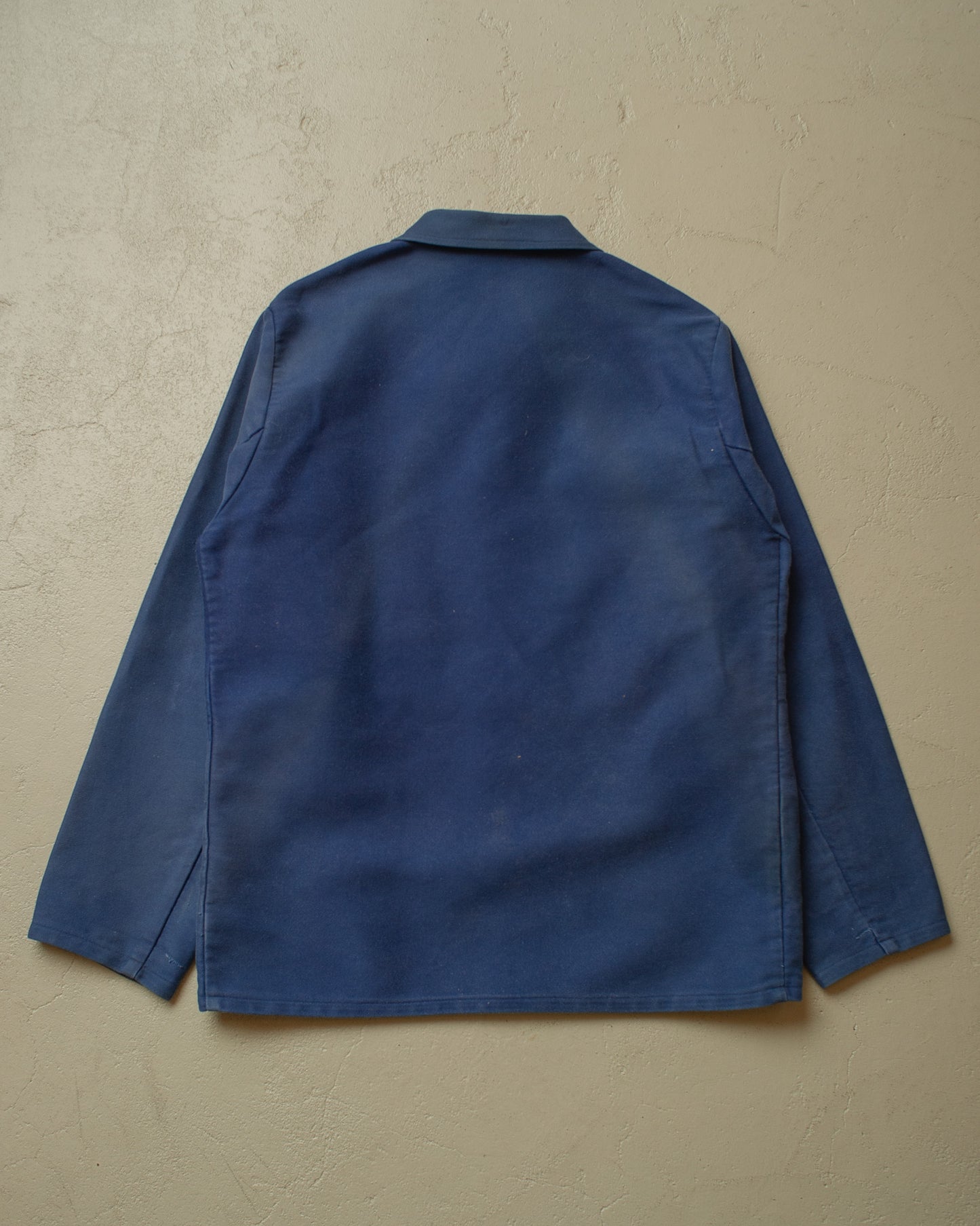 1970s/80s German Faded Moleskin Work Jacket blue - L