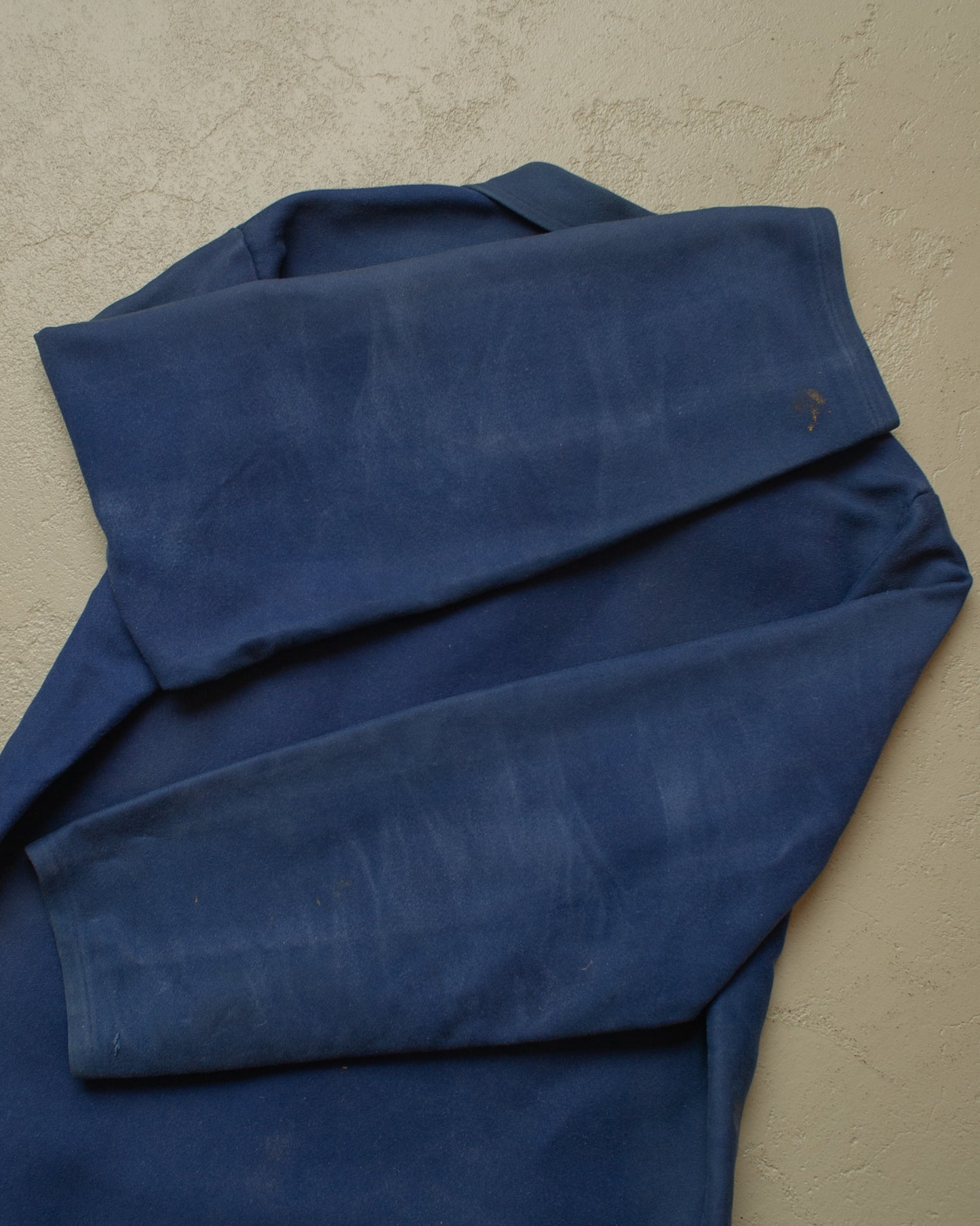 1970s/80s German Faded Moleskin Work Jacket blue - L