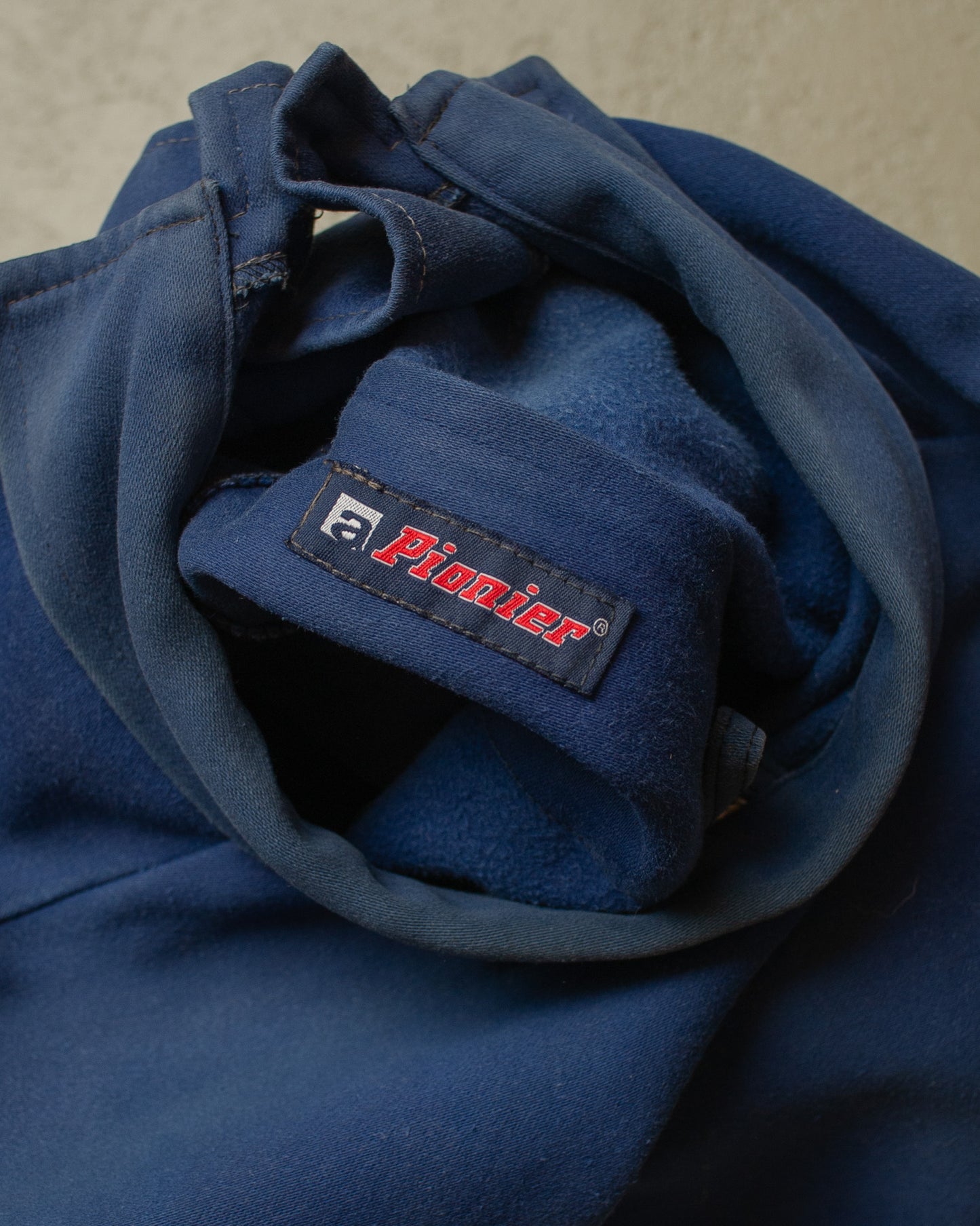 1970s/80s German Faded Moleskin Work Jacket blue - L