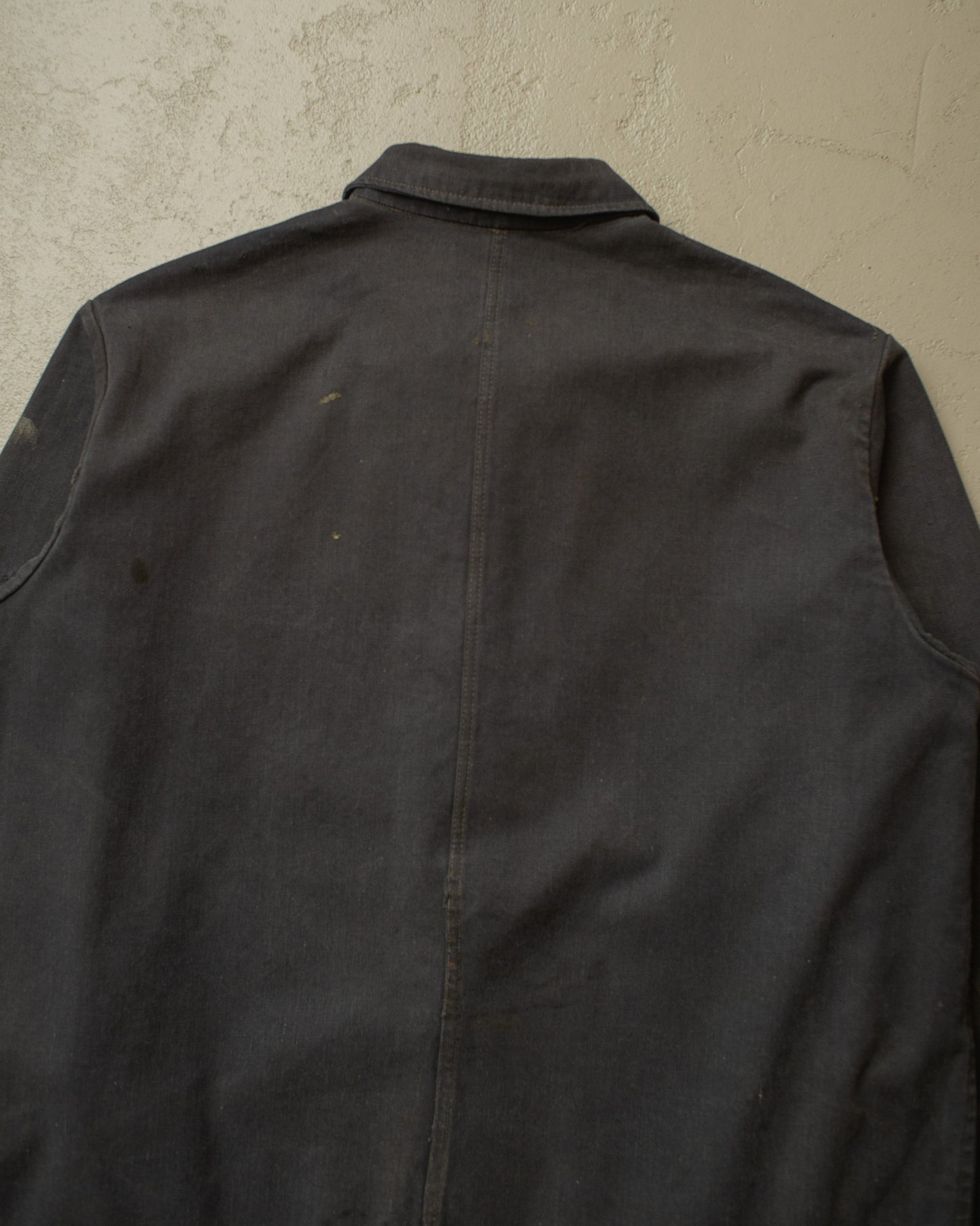 1960s/70s Soviet distressed Tanker Work Jacket black - XL/XXL