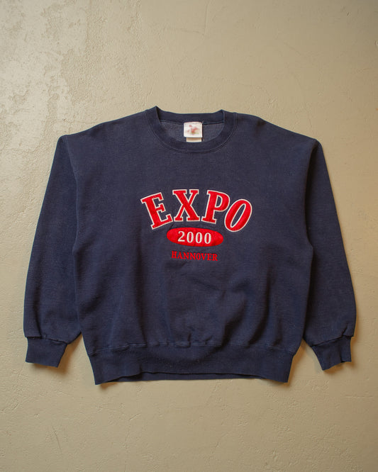 Expo 2000 Hannover Embroidered Sweatshirt navyblue - L