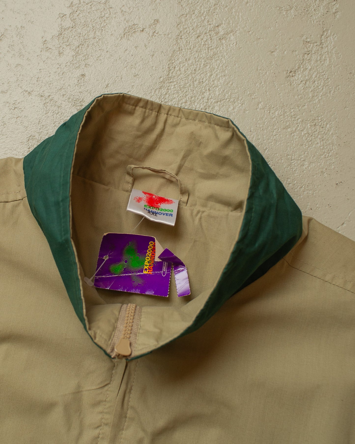 2000 Deadstock Expo Hannover Windbreaker beige - XXL/XXXL