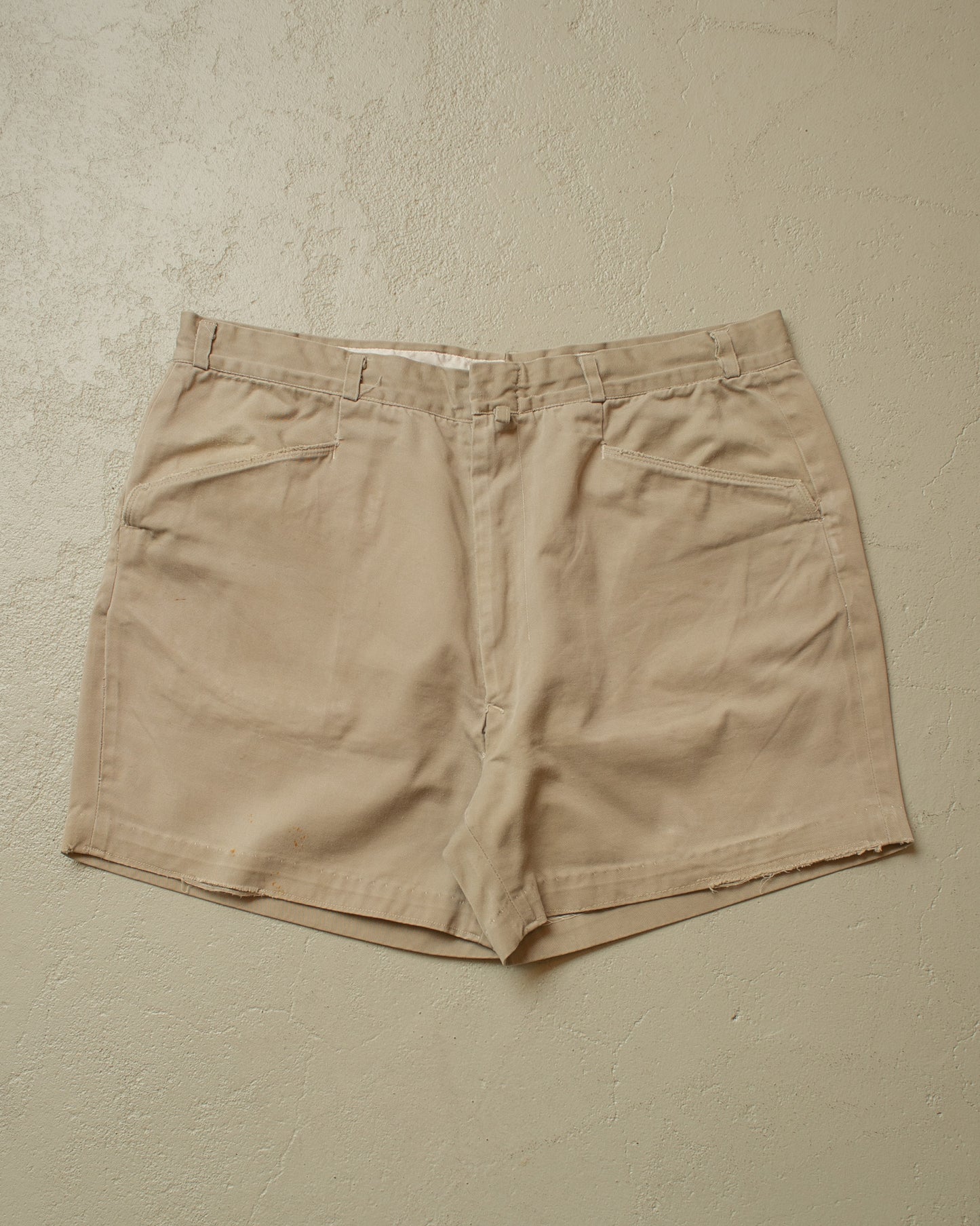1960s distressed Texwood Cotton Shorts beige - W33
