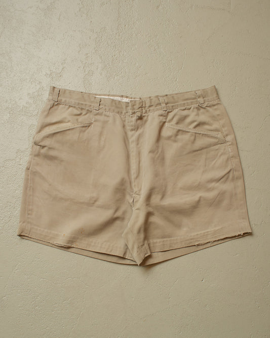 1960s distressed Texwood Cotton Shorts beige - W33