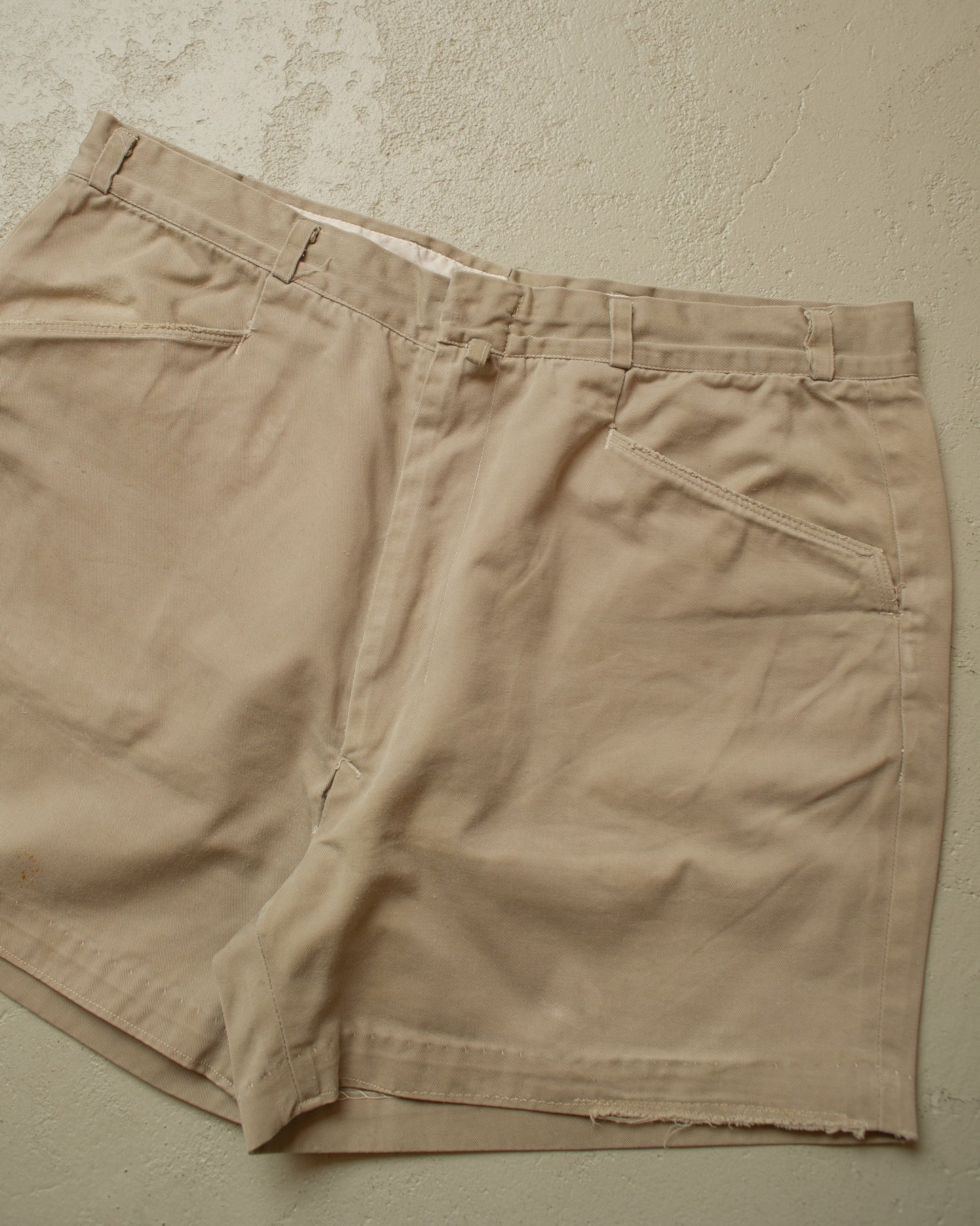 1960s distressed Texwood Cotton Shorts beige - W33