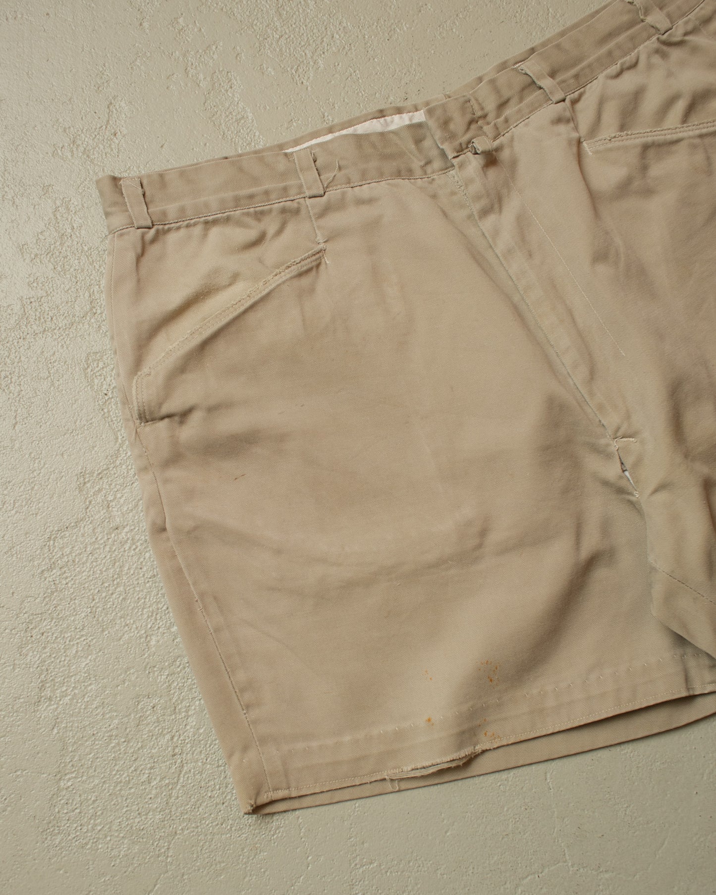 1960s distressed Texwood Cotton Shorts beige - W33