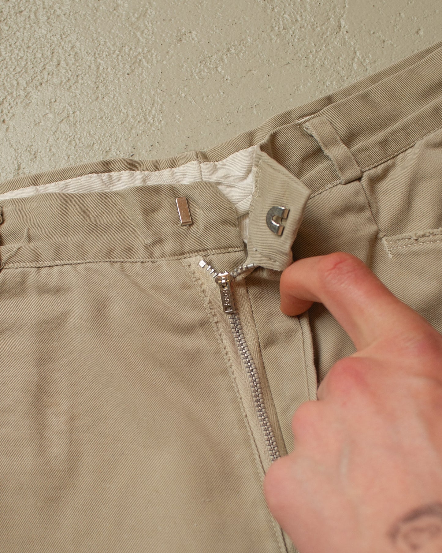 1960s distressed Texwood Cotton Shorts beige - W33