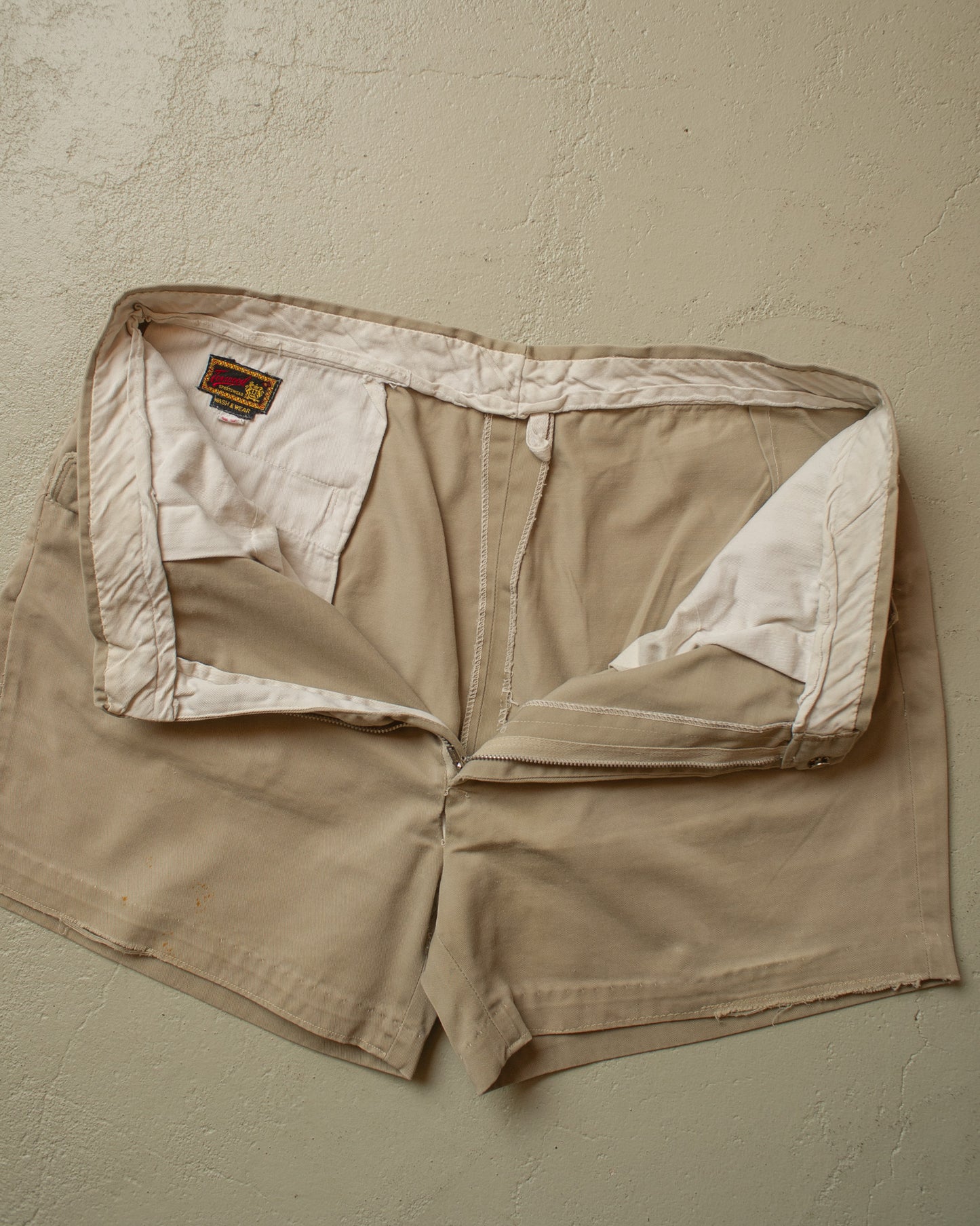1960s distressed Texwood Cotton Shorts beige - W33