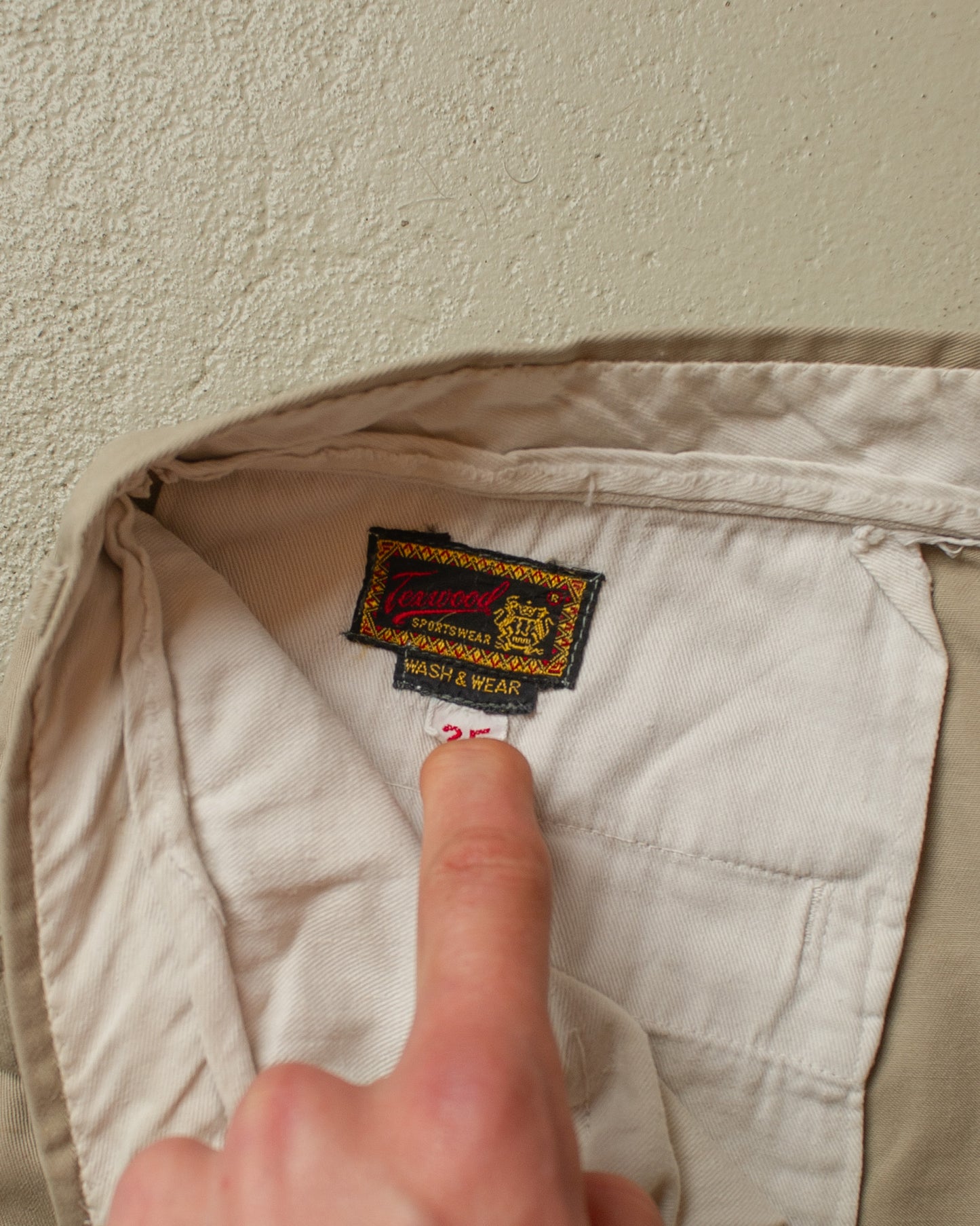 1960s distressed Texwood Cotton Shorts beige - W33