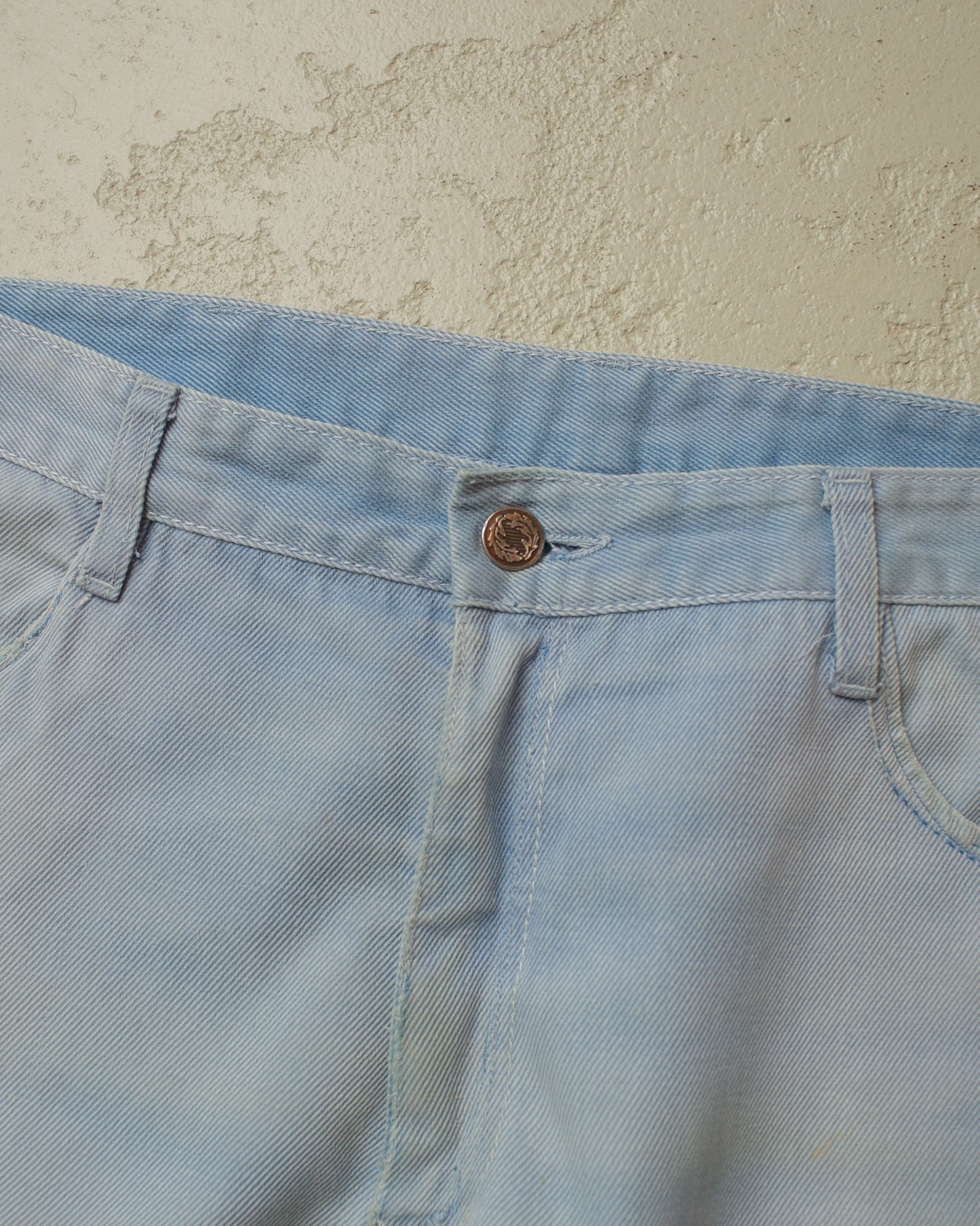 1970s Faded Light Flared Jeans blue - W34 L32