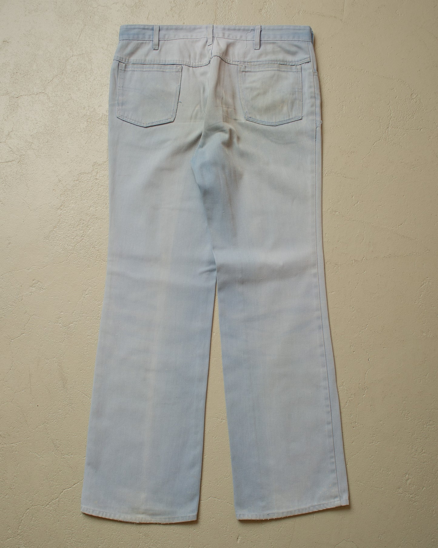 1970s Faded Light Flared Jeans blue - W34 L32