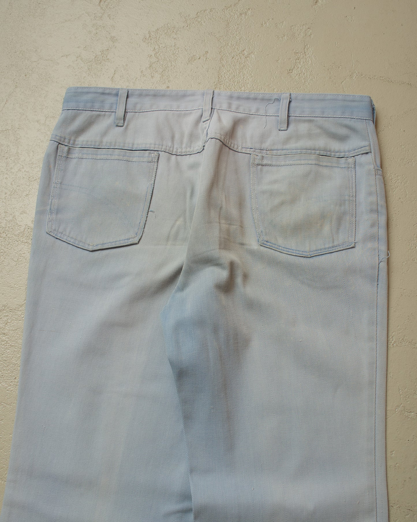 1970s Faded Light Flared Jeans blue - W34 L32