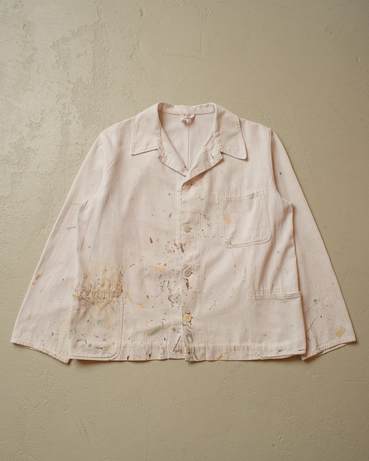 1970s Painter Workwear Jacket white - L/XL