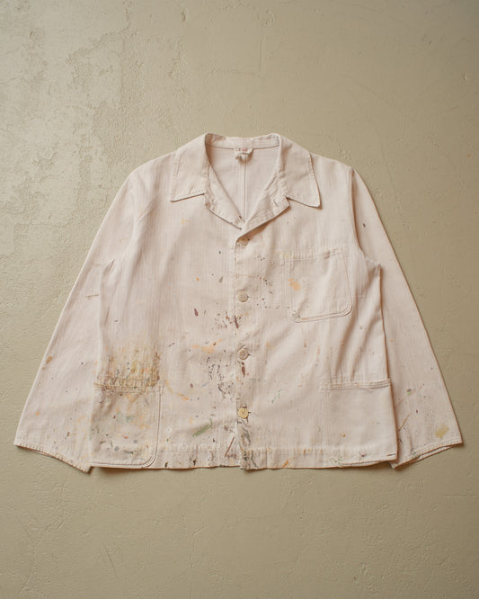 1970s Painter Workwear Jacket white - L/XL