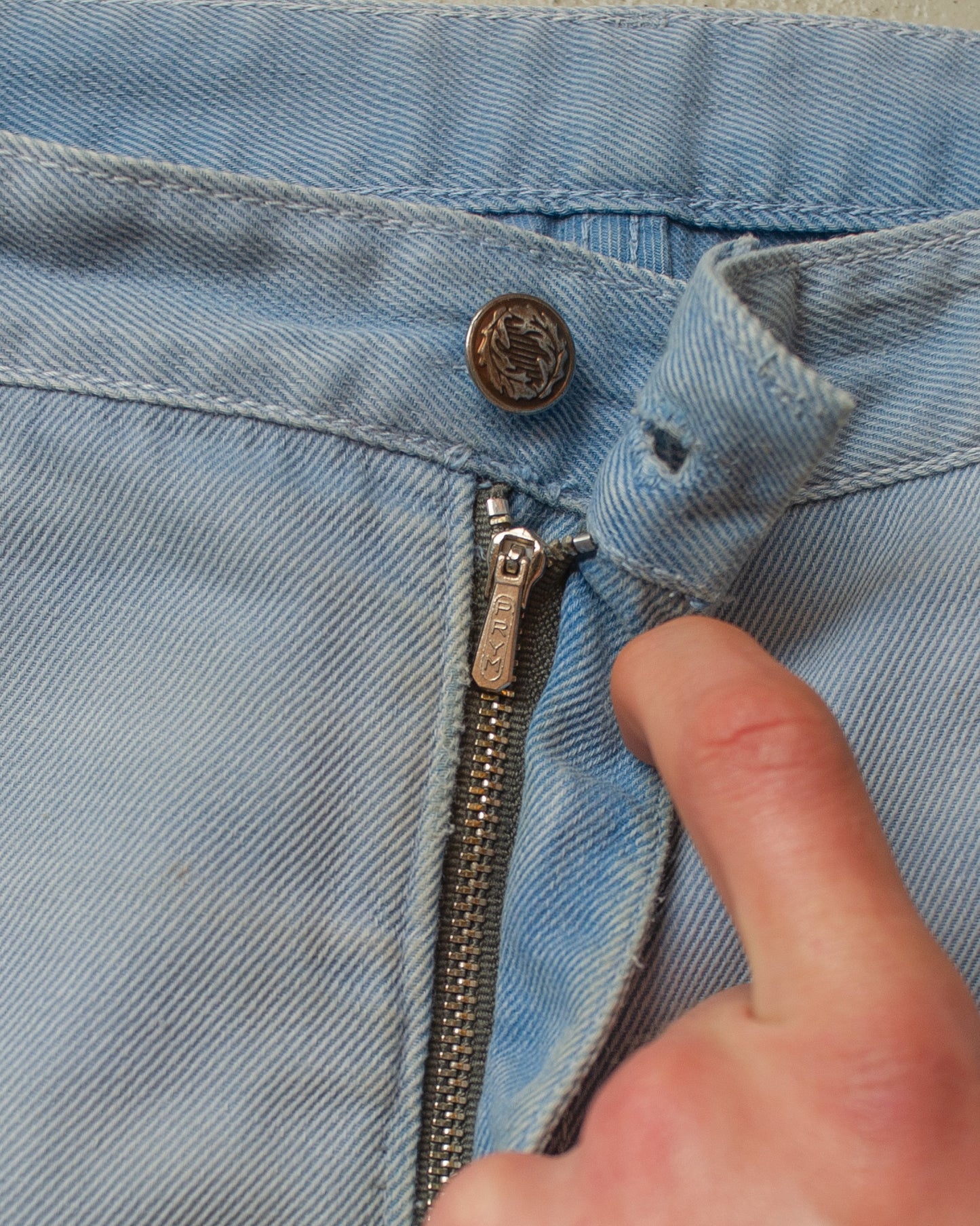 1970s Faded Light Flared Jeans blue - W34 L32
