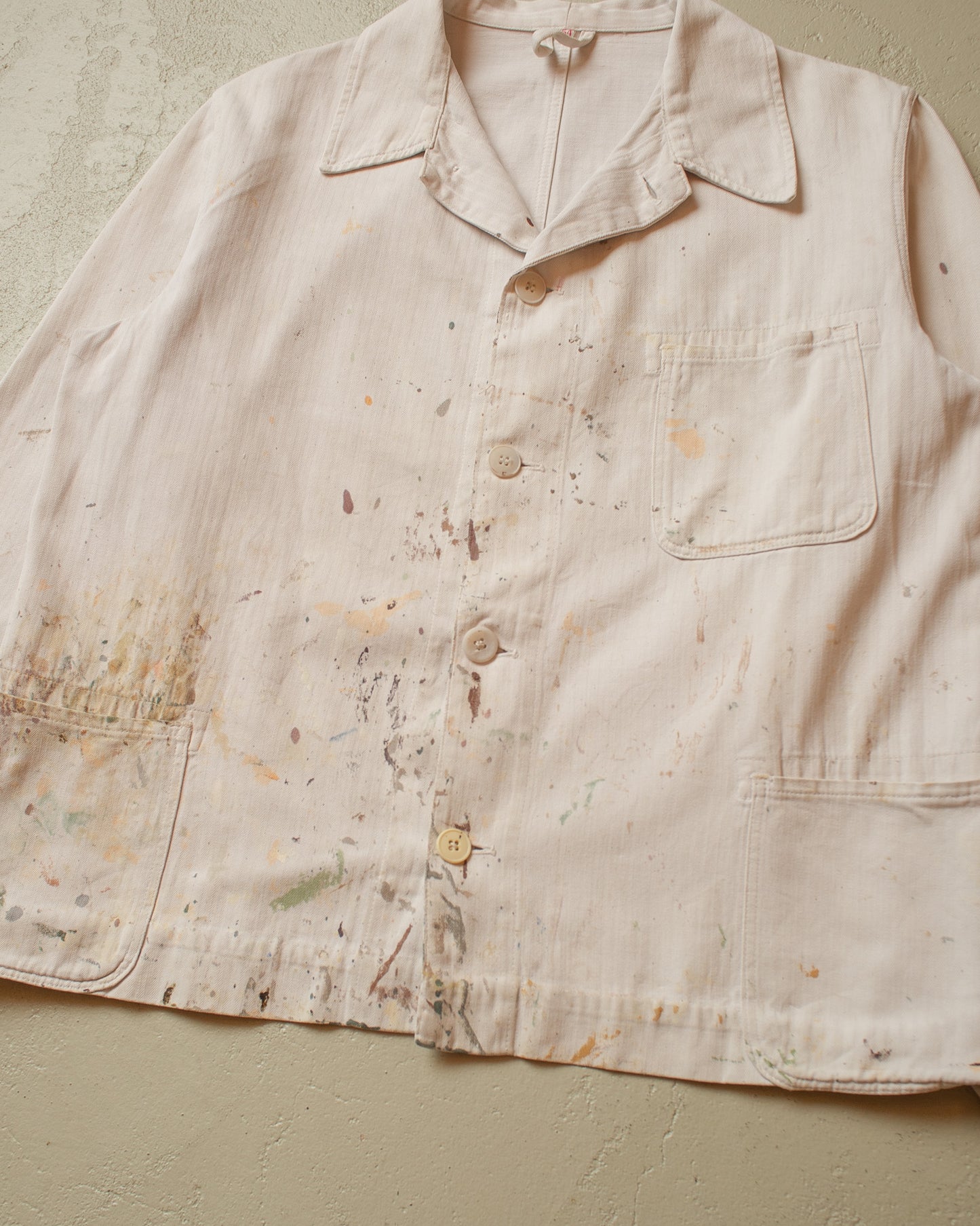 1970s Painter Workwear Jacket white - L/XL